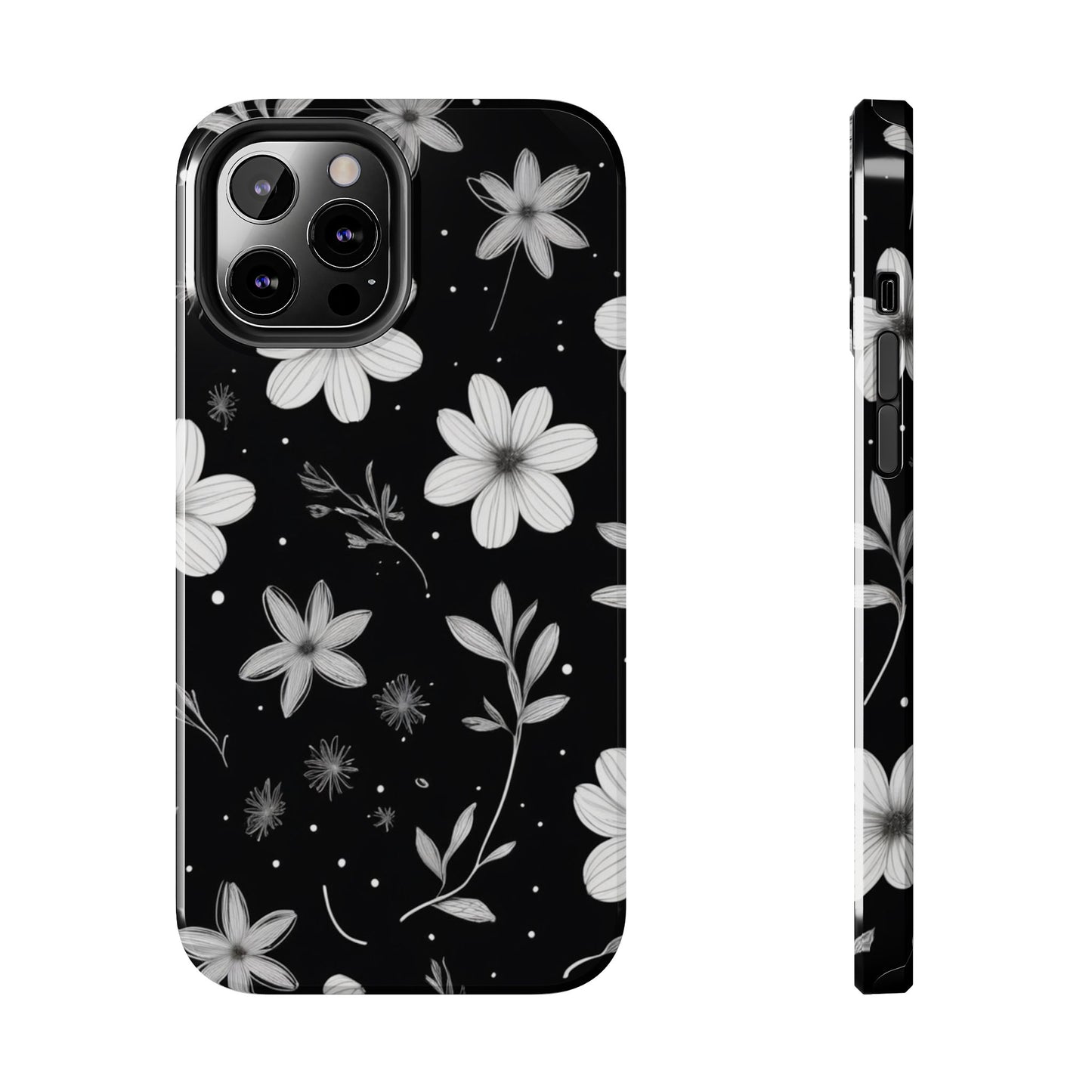 Elegant Floral Tough Phone Case for iPhone 16 15 14 13 12 11 X 8 7 Samsung Galaxy S24 S23 S22 S21