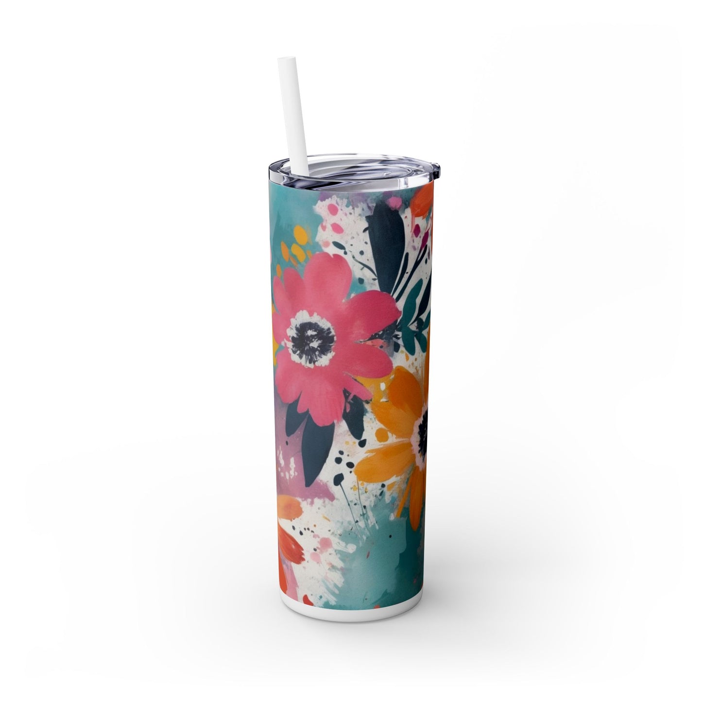 Floral Skinny Tumbler- 20oz