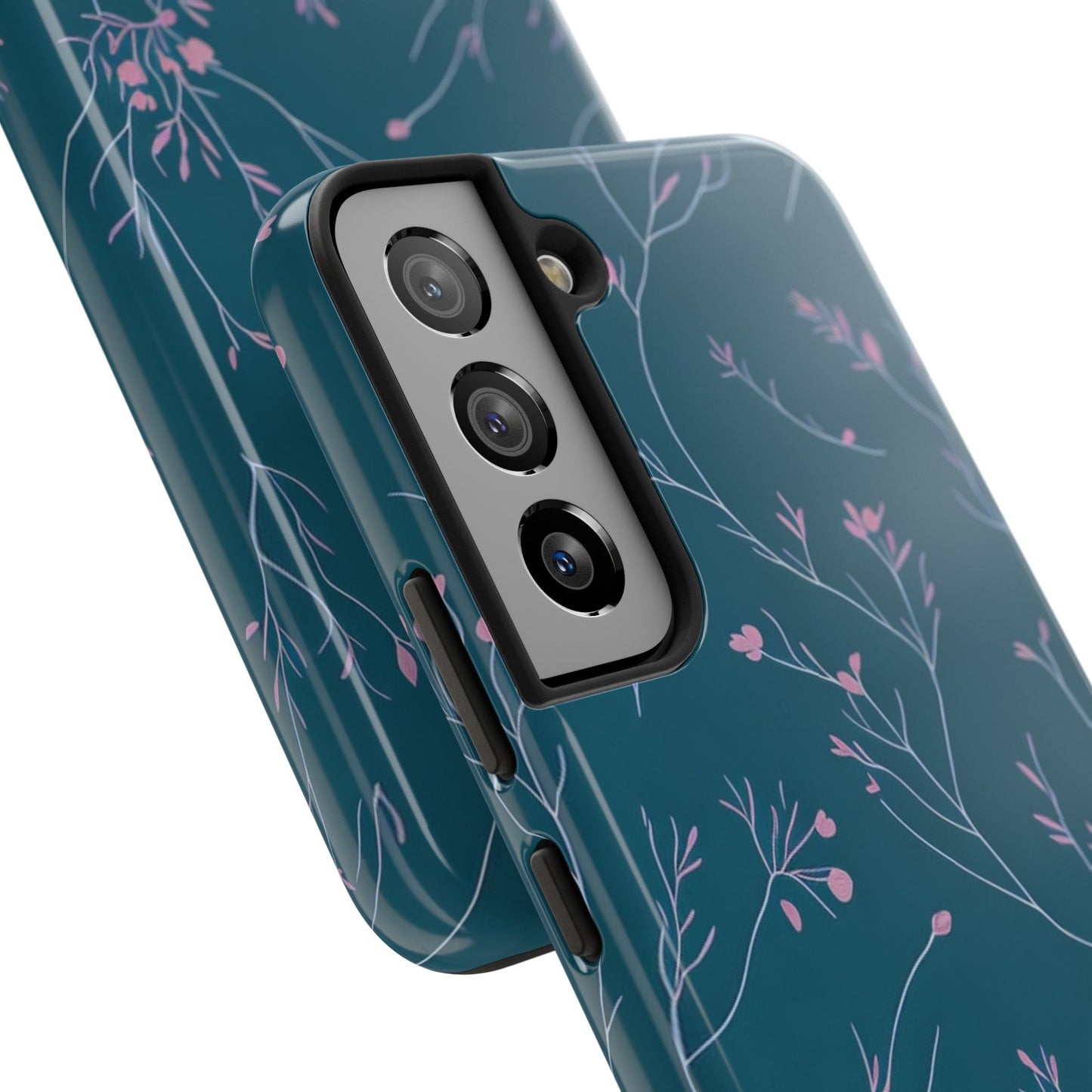 Teal Floral Tough Phone Case