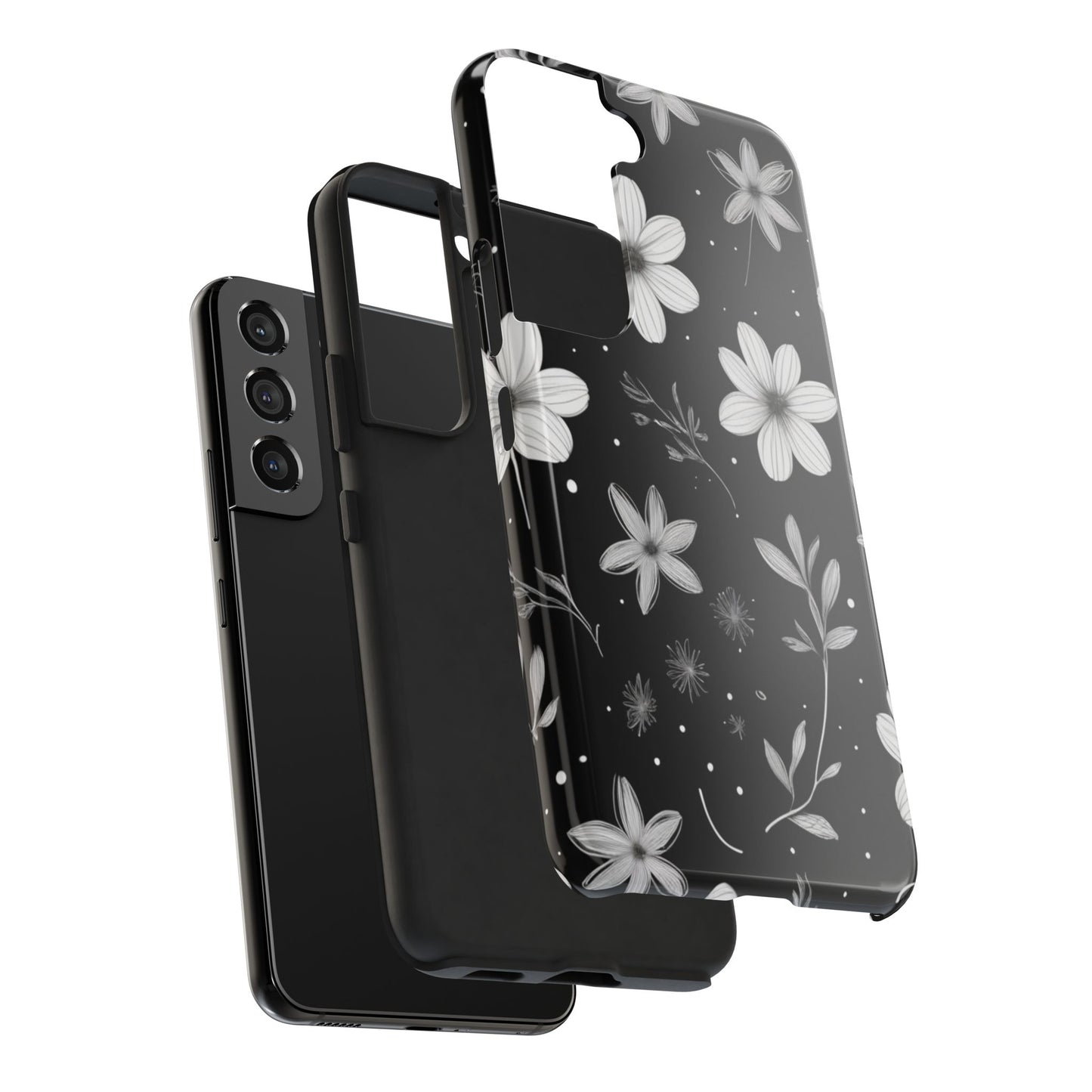 Elegant Floral Tough Phone Case for iPhone 16 15 14 13 12 11 X 8 7 Samsung Galaxy S24 S23 S22 S21