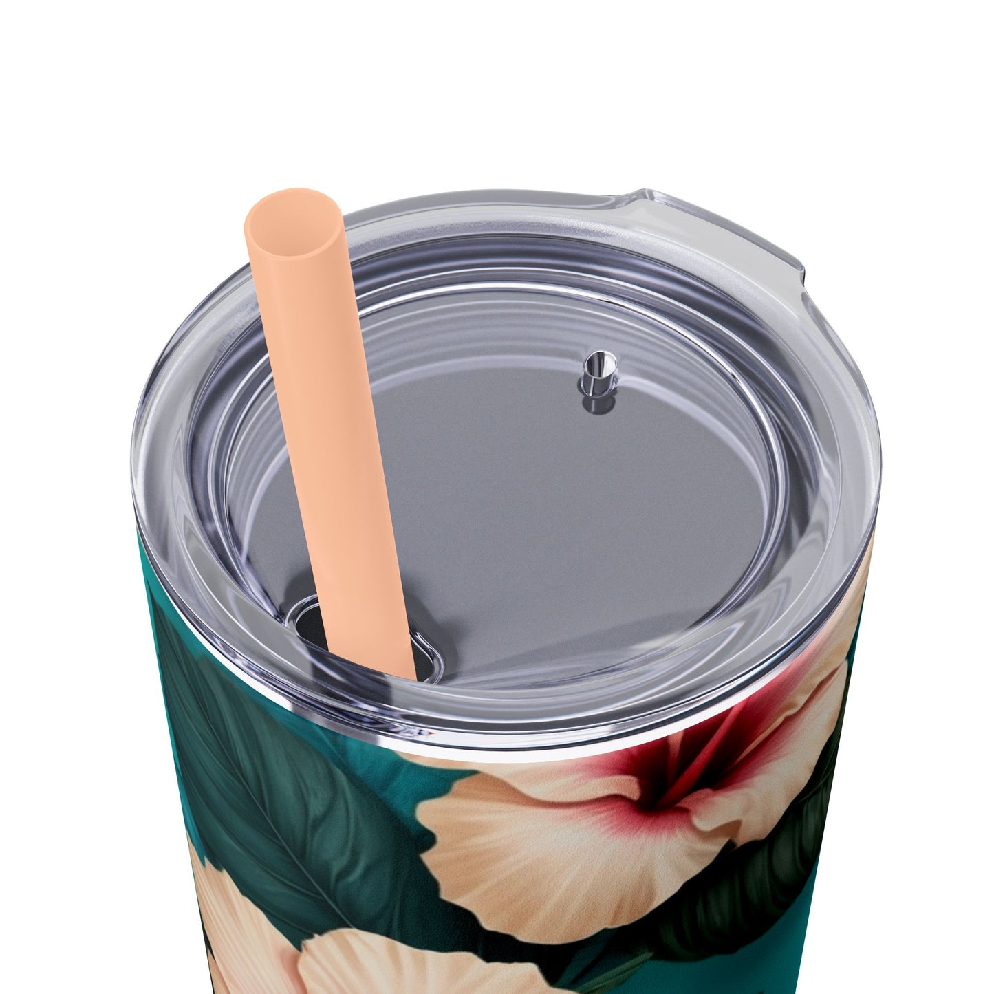 Tropical Floral Skinny Tumbler with Straw -20oz