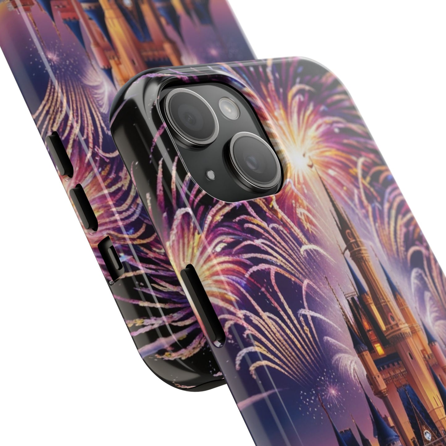 Magical Castle and Fireworks Tough Phone Case for iPhone 16 15 14 13 12 11 X 8 7 Samsung Galaxy S24 S23 S22 S21