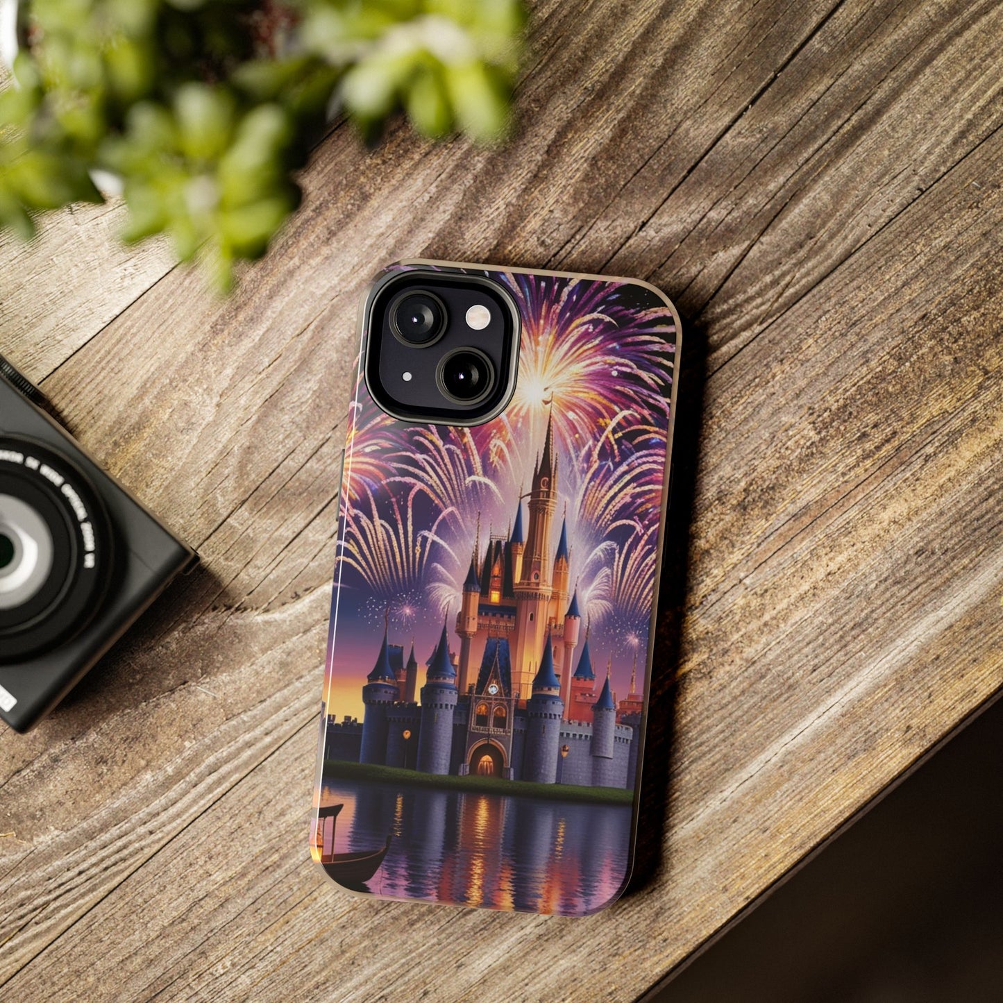 Magical Castle and Fireworks Tough Phone Case for iPhone 16 15 14 13 12 11 X 8 7 Samsung Galaxy S24 S23 S22 S21