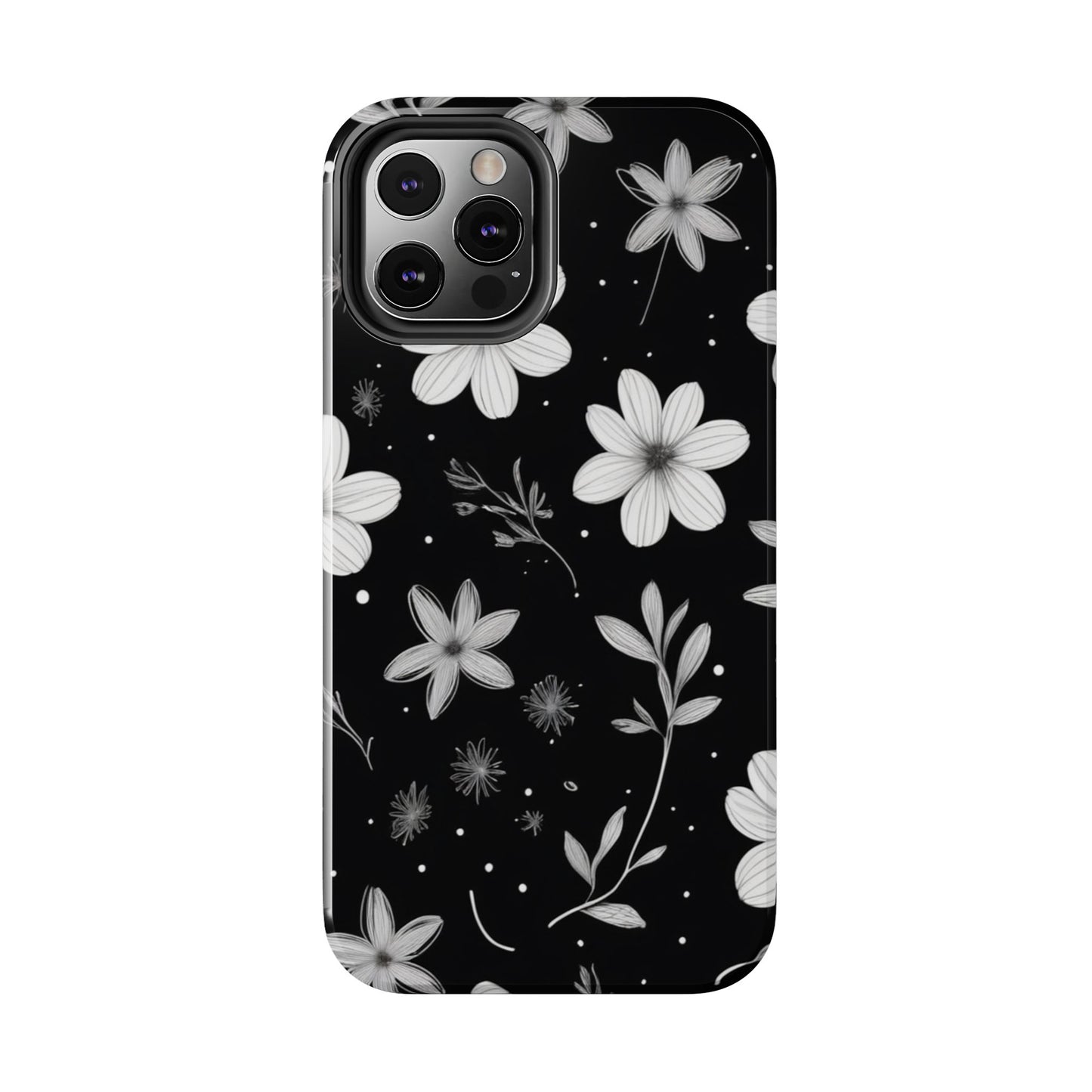 Elegant Floral Tough Phone Case for iPhone 16 15 14 13 12 11 X 8 7 Samsung Galaxy S24 S23 S22 S21