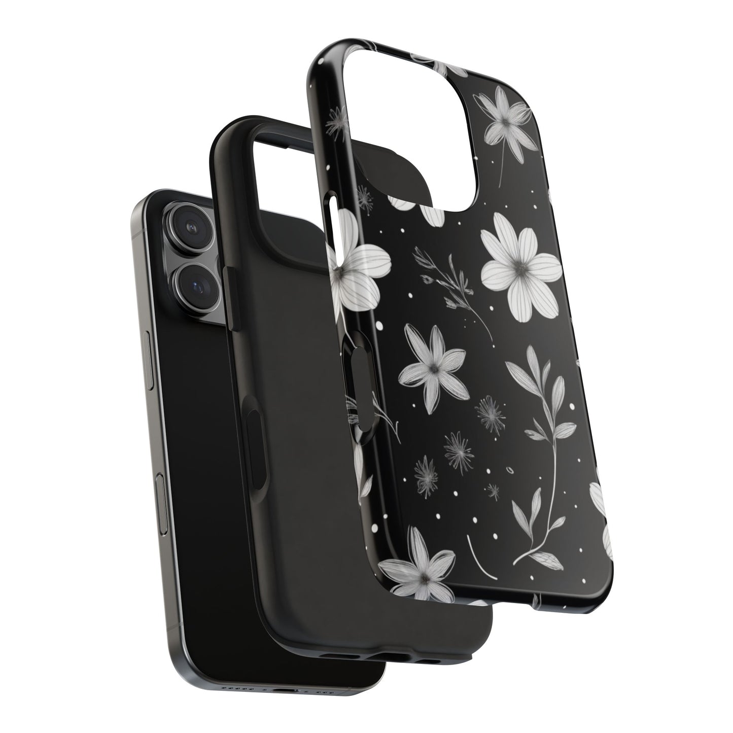 Elegant Floral Tough Phone Case for iPhone 16 15 14 13 12 11 X 8 7 Samsung Galaxy S24 S23 S22 S21