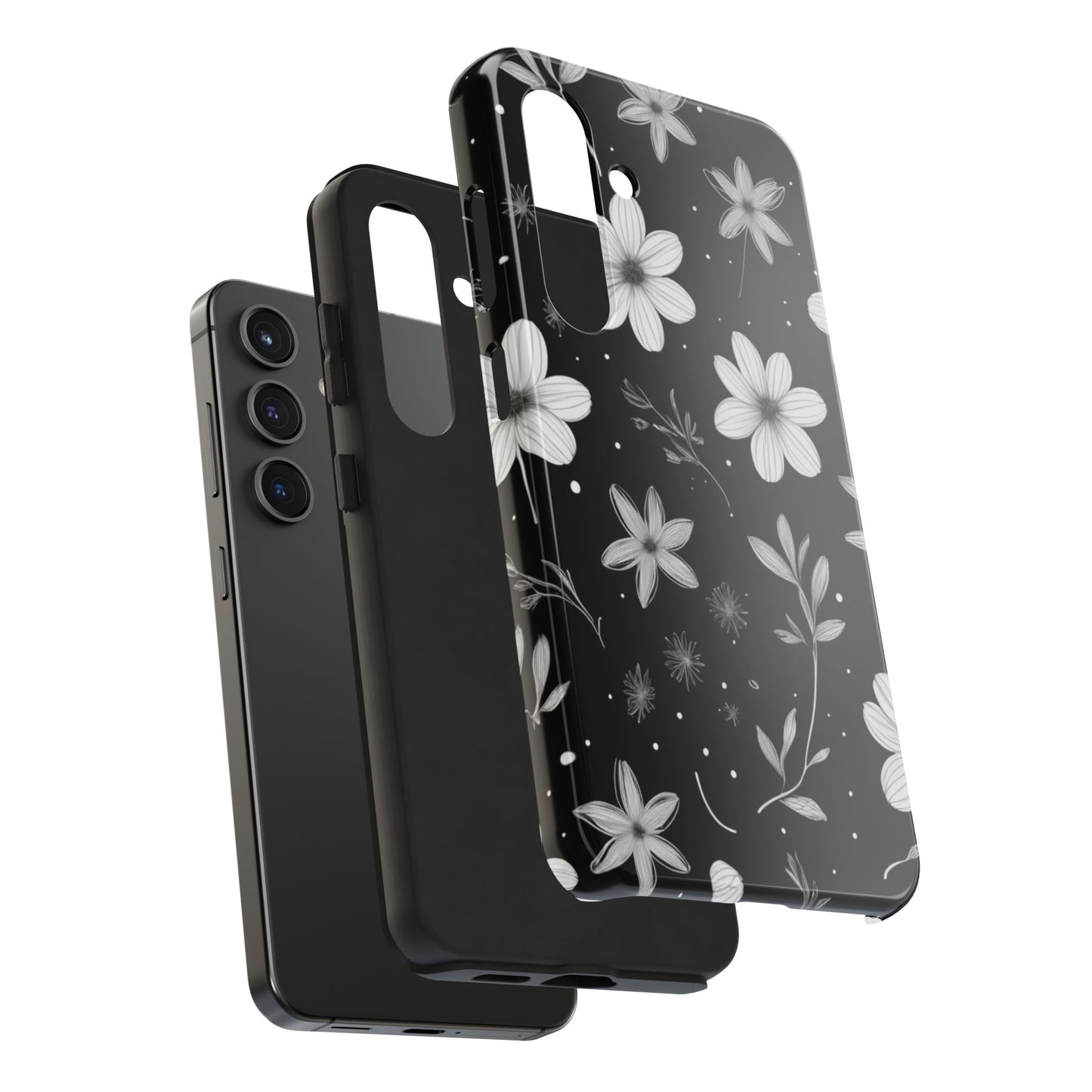 Elegant Floral Tough Phone Case for iPhone 16 15 14 13 12 11 X 8 7 Samsung Galaxy S24 S23 S22 S21