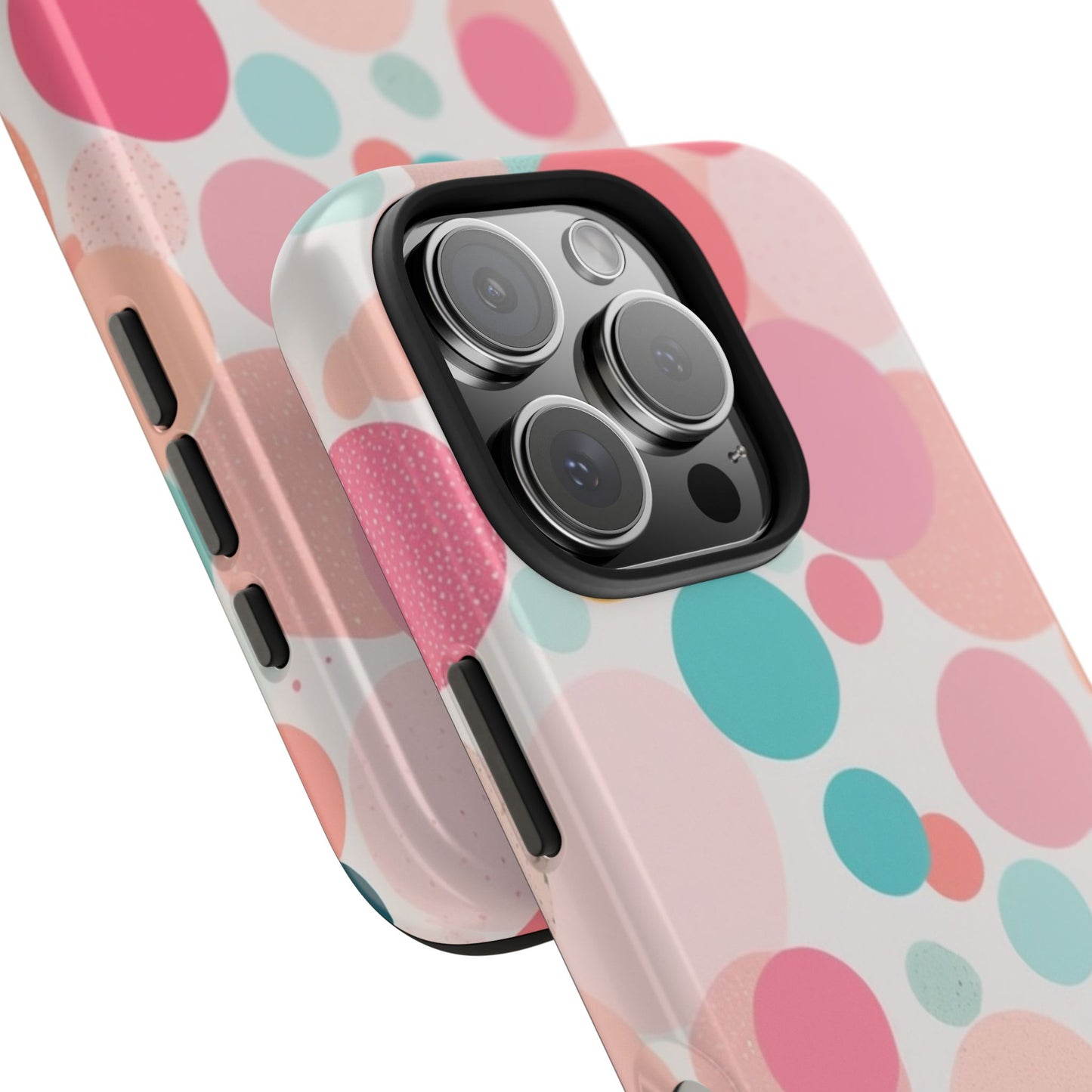 Pink Polka Dot Phone Case for iPhone 16 15 14 13 12 11 X 8 7 Samsung Galaxy S24 S23 S22 S21