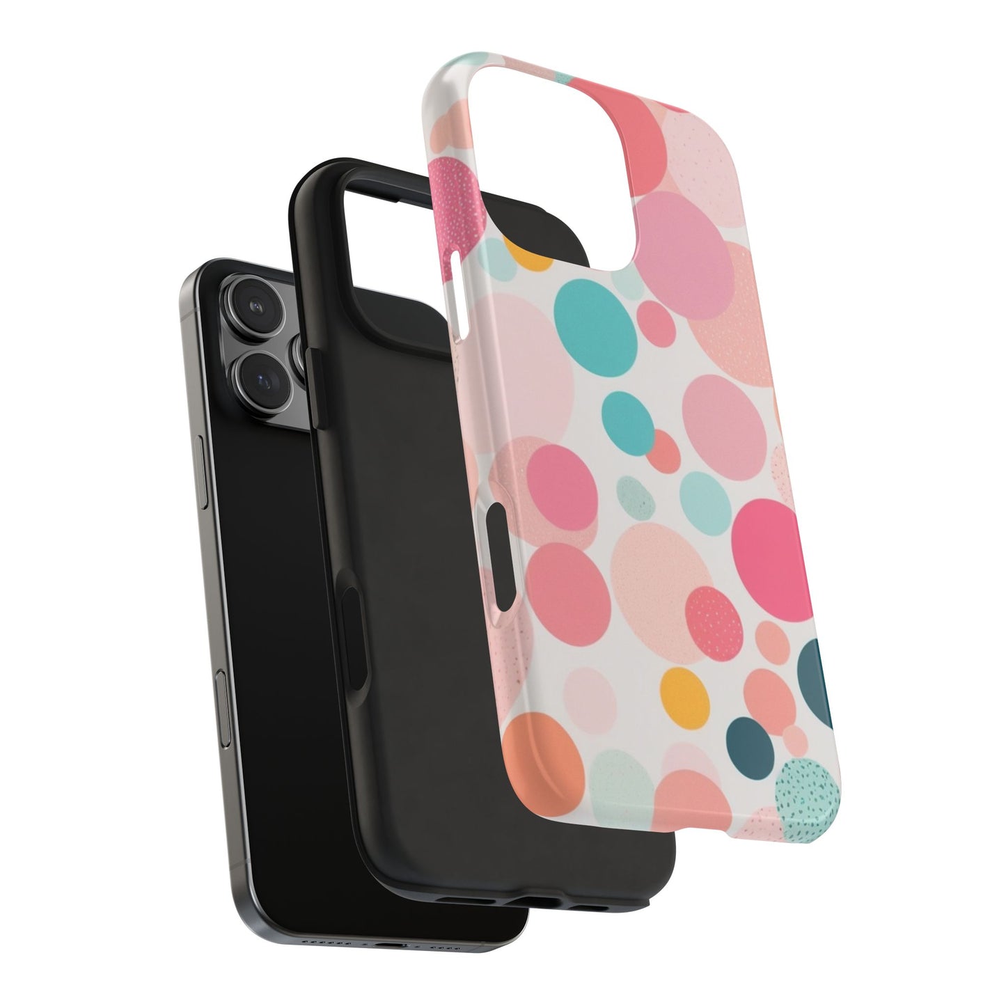 Pink Polka Dot Phone Case for iPhone 16 15 14 13 12 11 X 8 7 Samsung Galaxy S24 S23 S22 S21