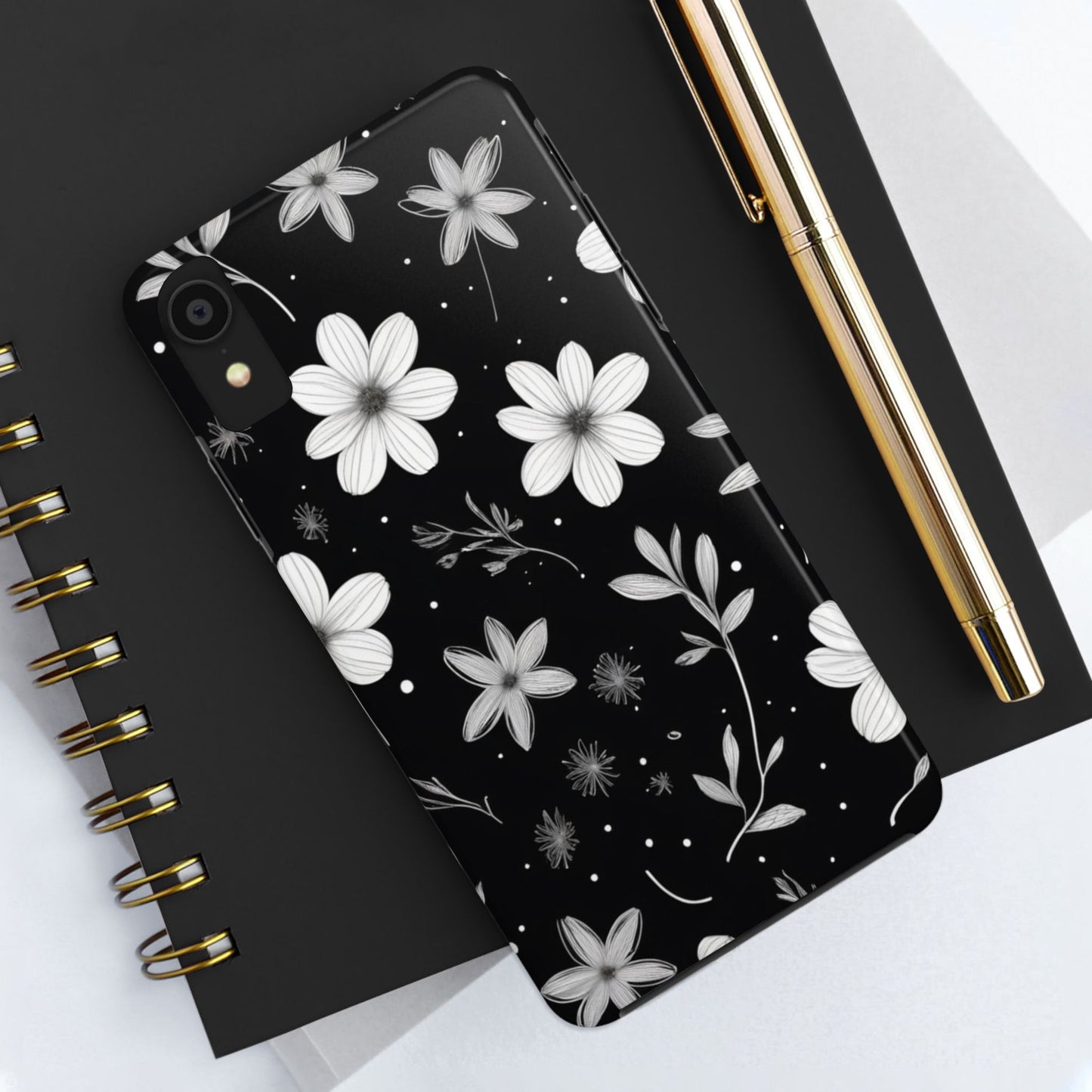 Elegant Floral Tough Phone Case for iPhone 16 15 14 13 12 11 X 8 7 Samsung Galaxy S24 S23 S22 S21