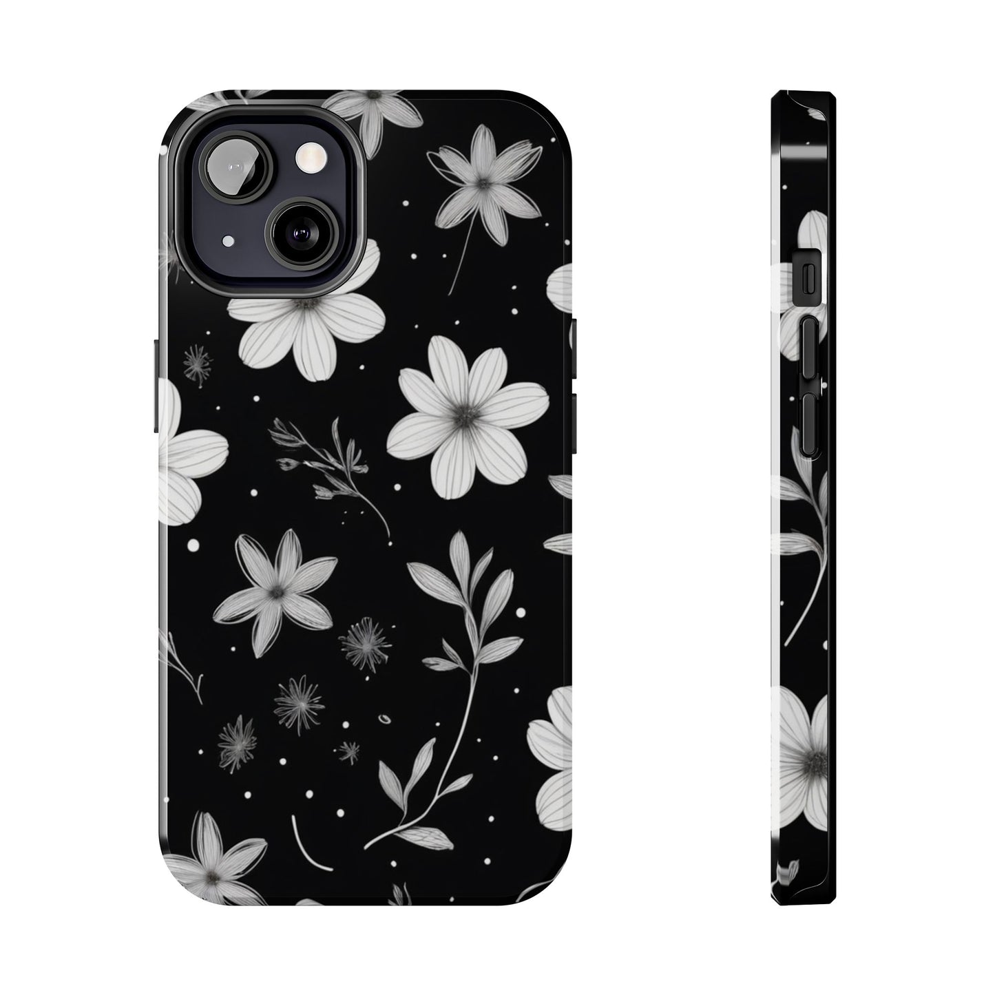 Elegant Floral Tough Phone Case for iPhone 16 15 14 13 12 11 X 8 7 Samsung Galaxy S24 S23 S22 S21