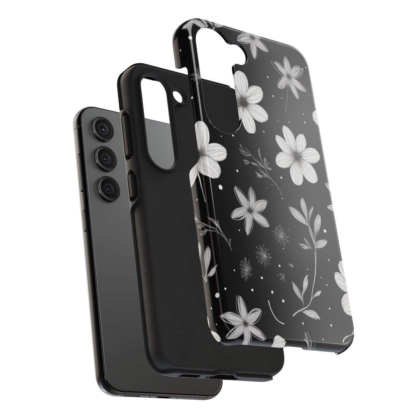 Elegant Floral Tough Phone Case for iPhone 16 15 14 13 12 11 X 8 7 Samsung Galaxy S24 S23 S22 S21