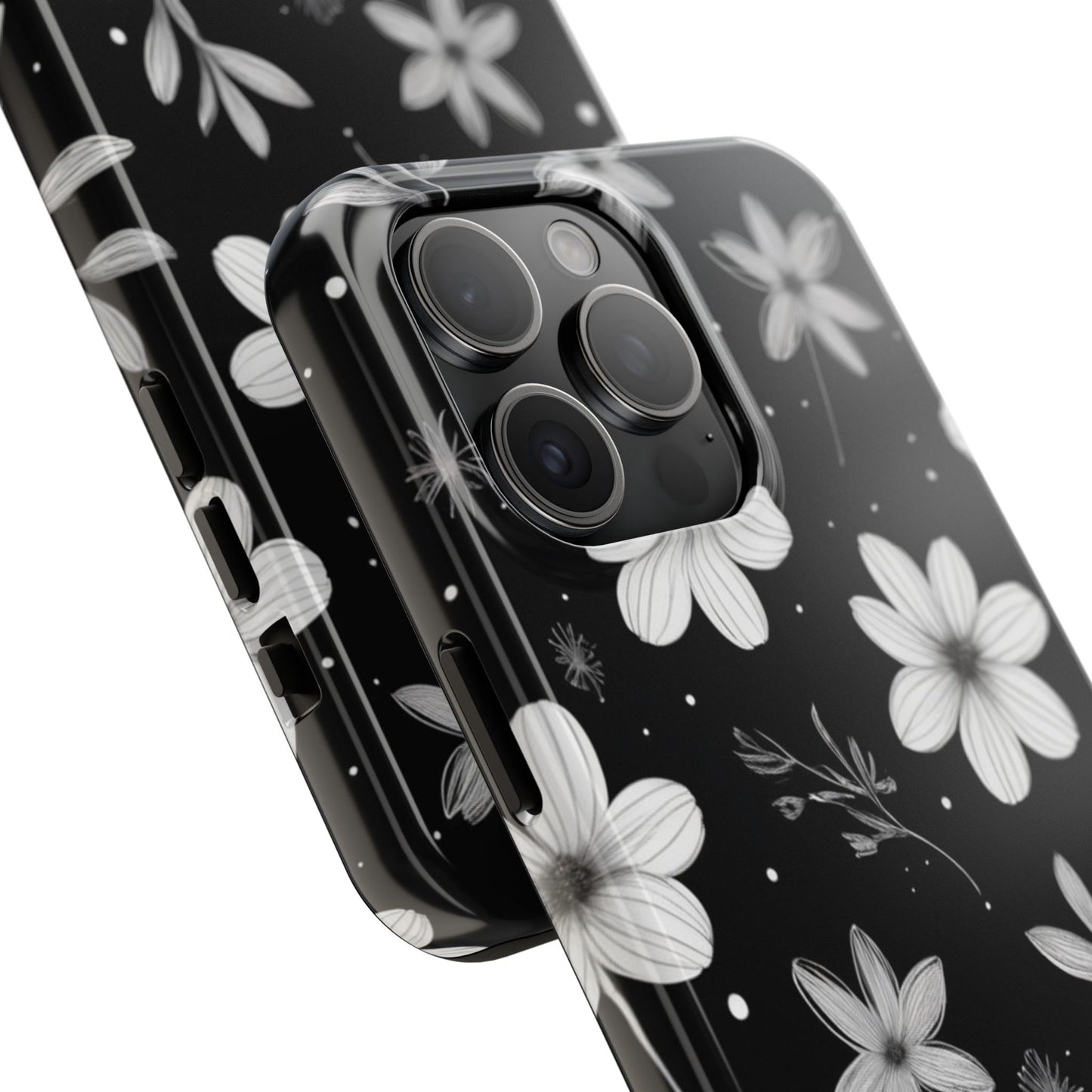 Elegant Floral Tough Phone Case for iPhone 16 15 14 13 12 11 X 8 7 Samsung Galaxy S24 S23 S22 S21