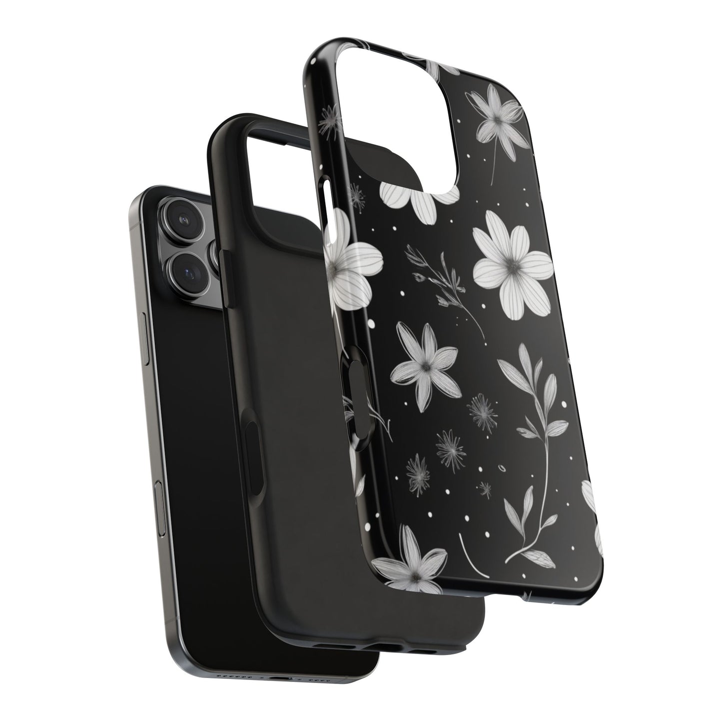 Elegant Floral Tough Phone Case for iPhone 16 15 14 13 12 11 X 8 7 Samsung Galaxy S24 S23 S22 S21
