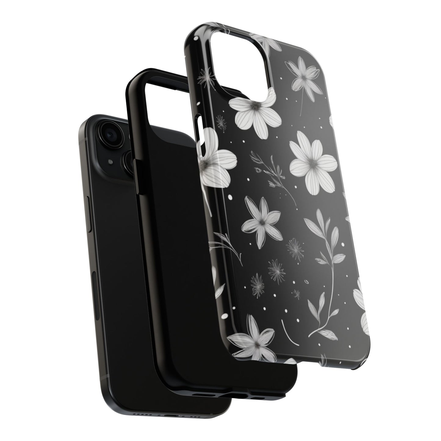 Elegant Floral Tough Phone Case for iPhone 16 15 14 13 12 11 X 8 7 Samsung Galaxy S24 S23 S22 S21