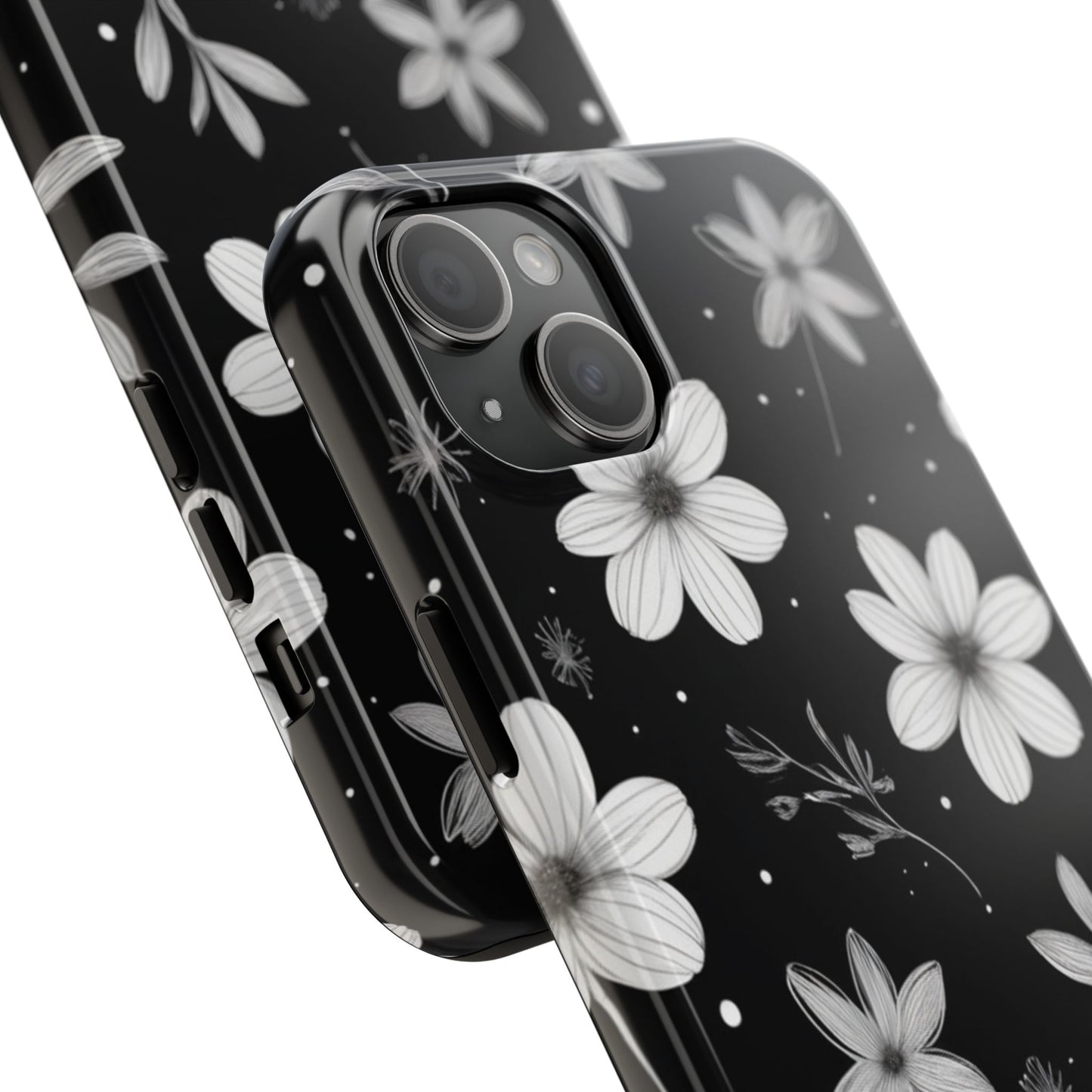 Elegant Floral Tough Phone Case for iPhone 16 15 14 13 12 11 X 8 7 Samsung Galaxy S24 S23 S22 S21