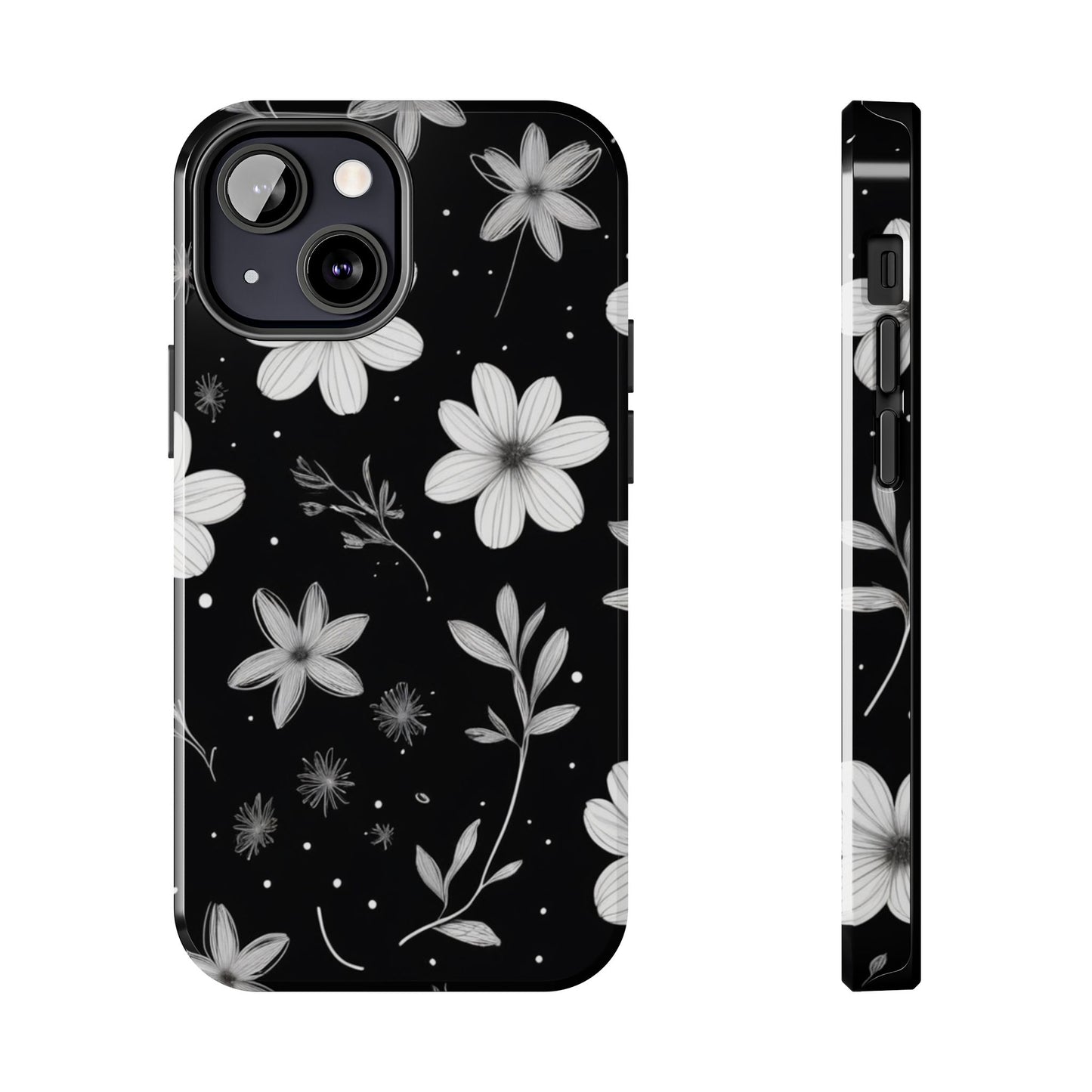 Elegant Floral Tough Phone Case for iPhone 16 15 14 13 12 11 X 8 7 Samsung Galaxy S24 S23 S22 S21