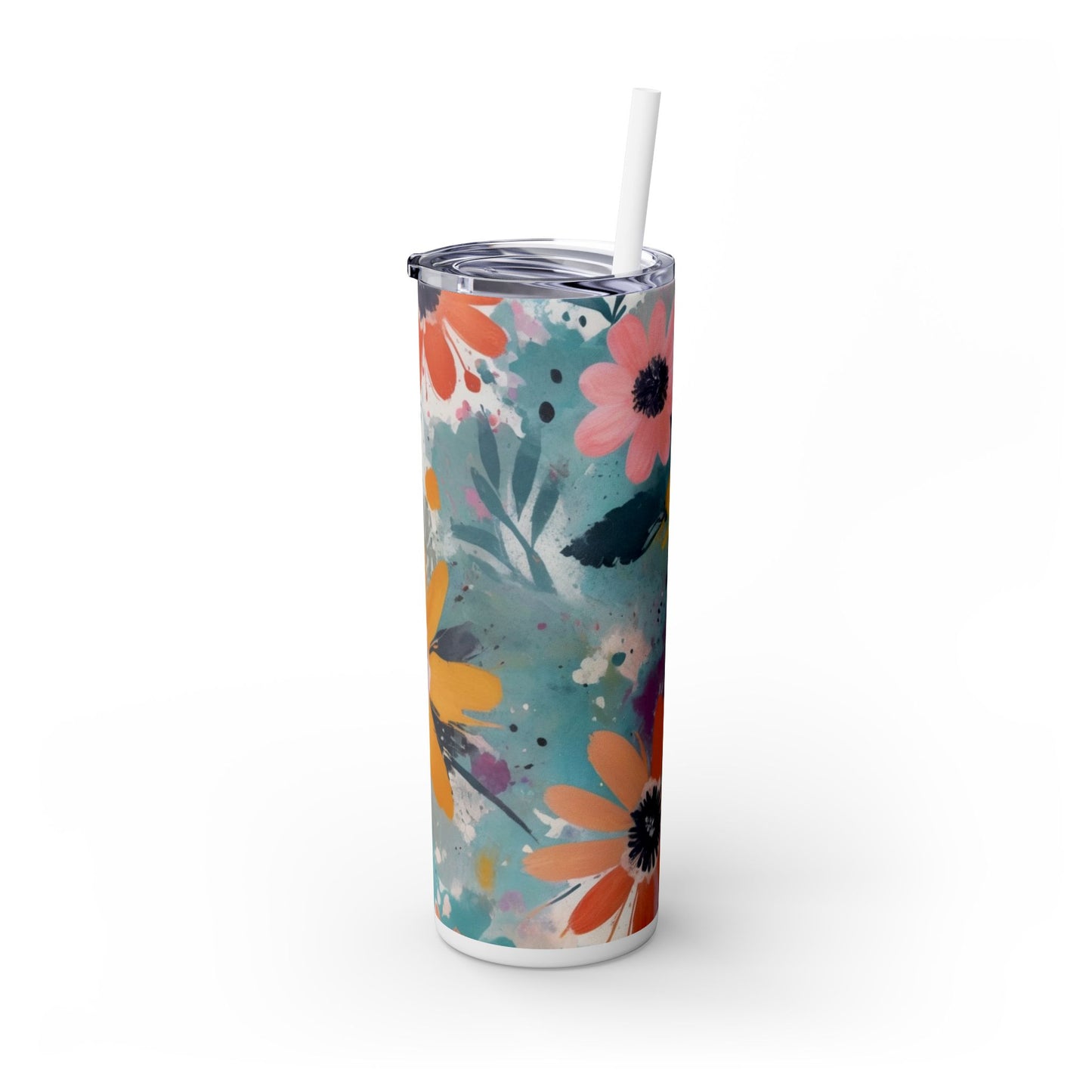 Floral Skinny Tumbler- 20oz