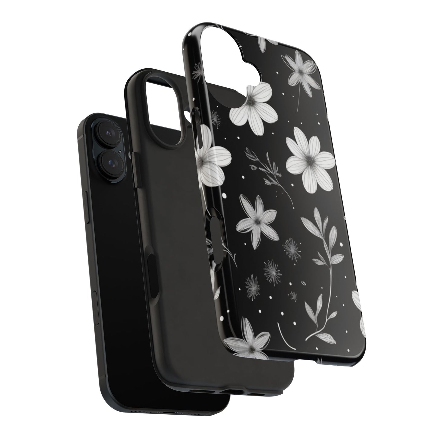 Elegant Floral Tough Phone Case for iPhone 16 15 14 13 12 11 X 8 7 Samsung Galaxy S24 S23 S22 S21