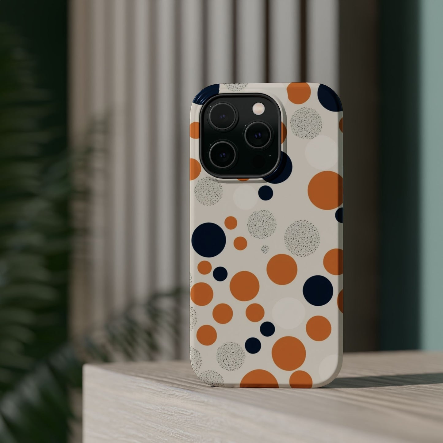 Orange Polka Dot Magnetic Phone Case