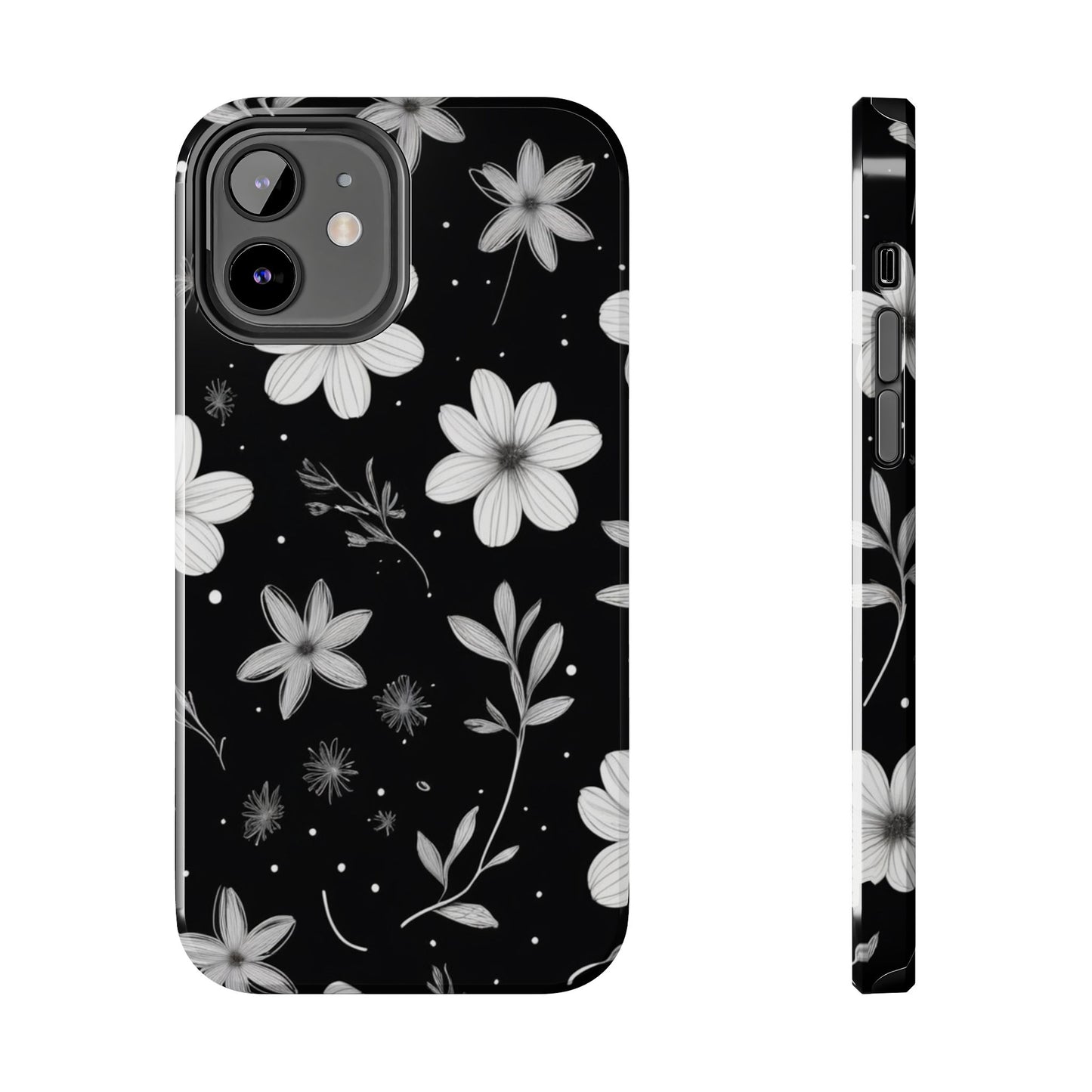 Elegant Floral Tough Phone Case for iPhone 16 15 14 13 12 11 X 8 7 Samsung Galaxy S24 S23 S22 S21