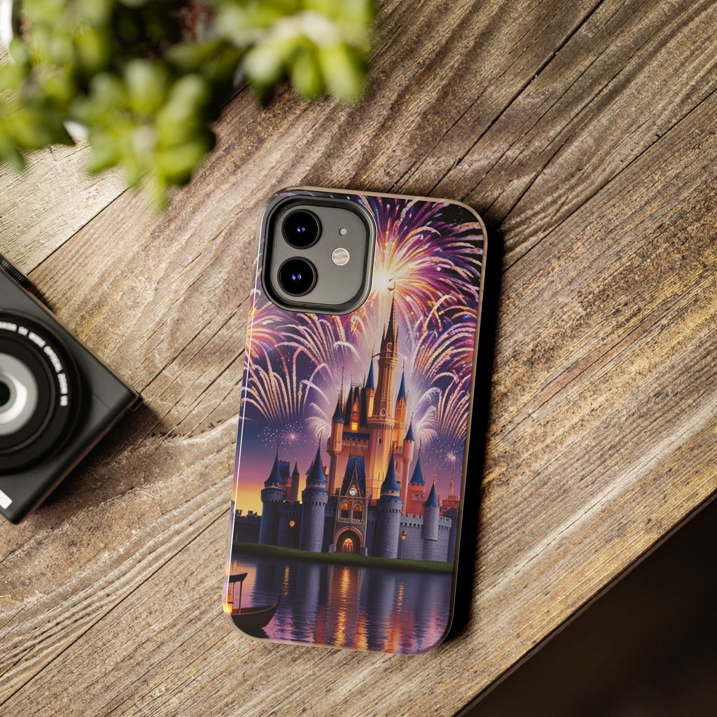 Magical Castle and Fireworks Tough Phone Case for iPhone 16 15 14 13 12 11 X 8 7 Samsung Galaxy S24 S23 S22 S21