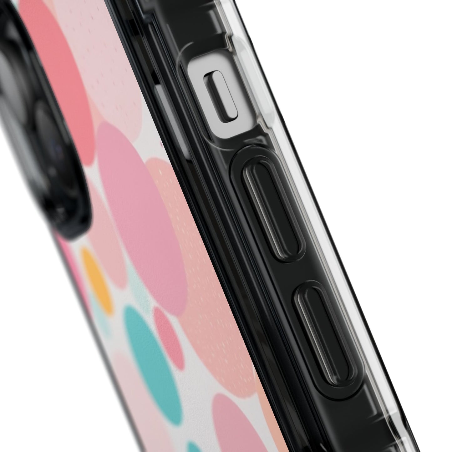 Colorful Polka Dot Magnetic Clear Impact Case for iPhone 16 15 14