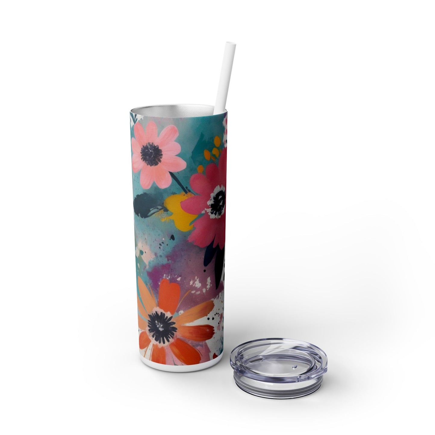 Floral Skinny Tumbler- 20oz