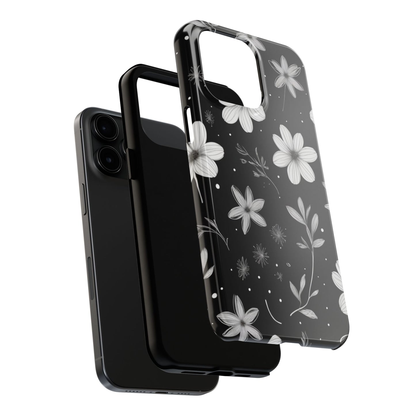 Elegant Floral Tough Phone Case for iPhone 16 15 14 13 12 11 X 8 7 Samsung Galaxy S24 S23 S22 S21