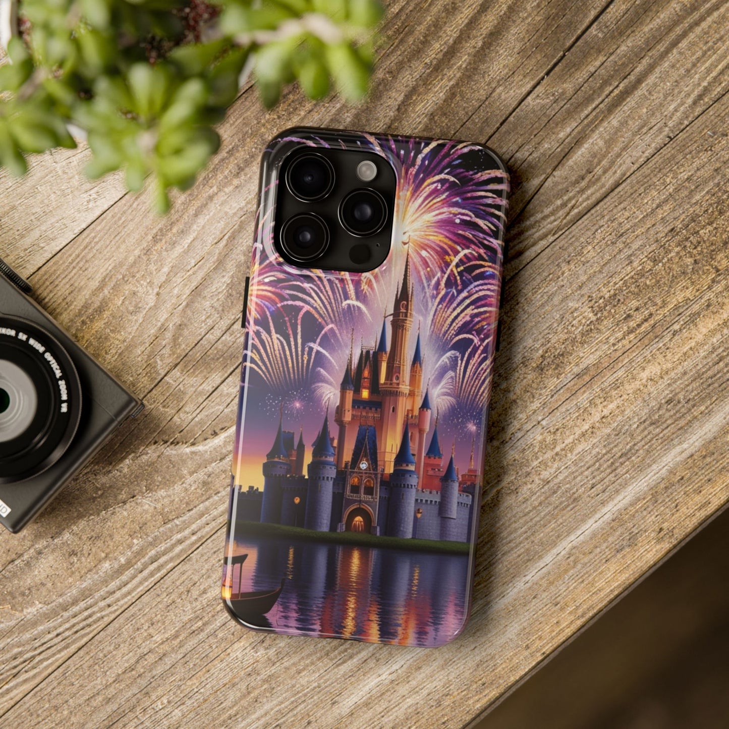 Magical Castle and Fireworks Tough Phone Case for iPhone 16 15 14 13 12 11 X 8 7 Samsung Galaxy S24 S23 S22 S21