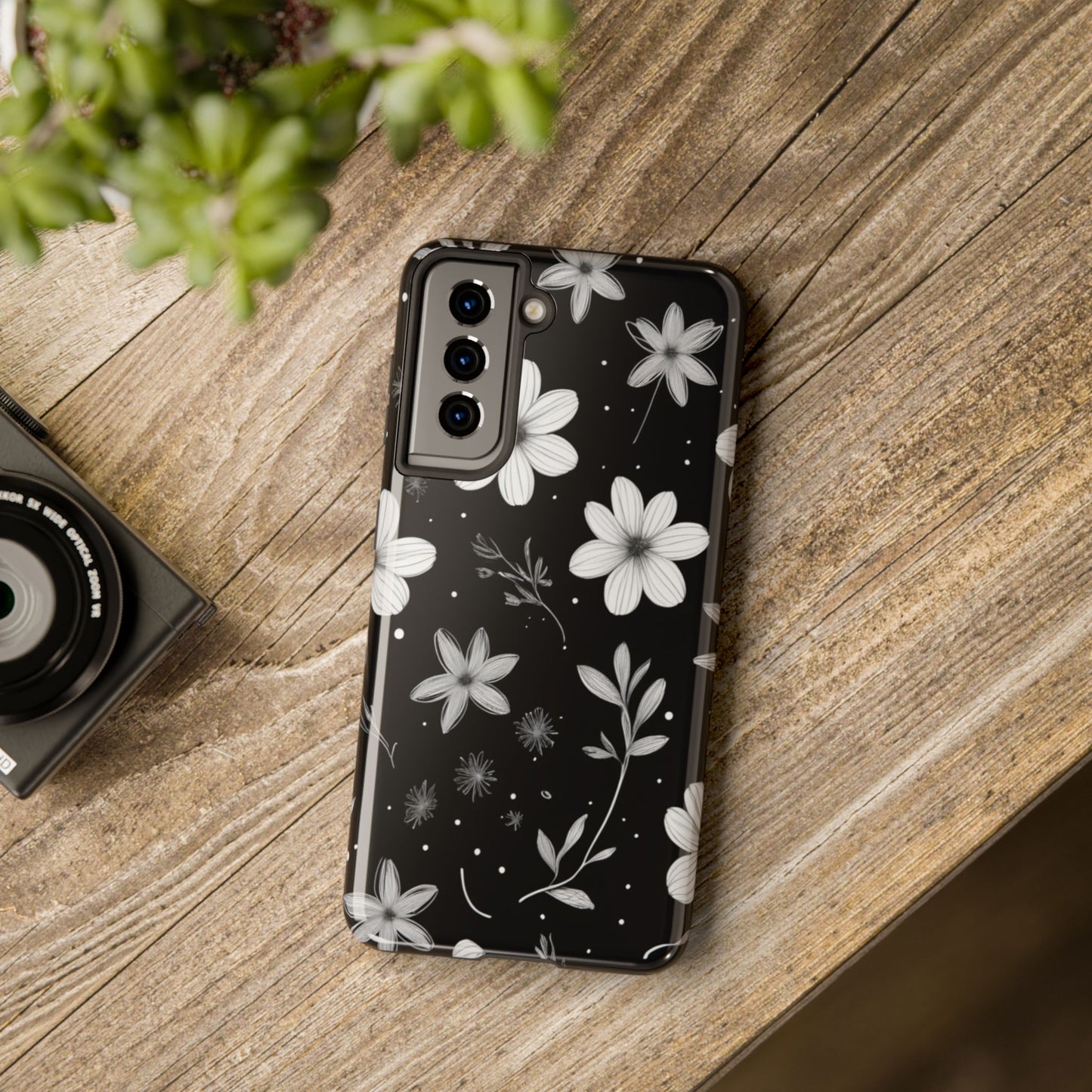 Elegant Floral Tough Phone Case for iPhone 16 15 14 13 12 11 X 8 7 Samsung Galaxy S24 S23 S22 S21