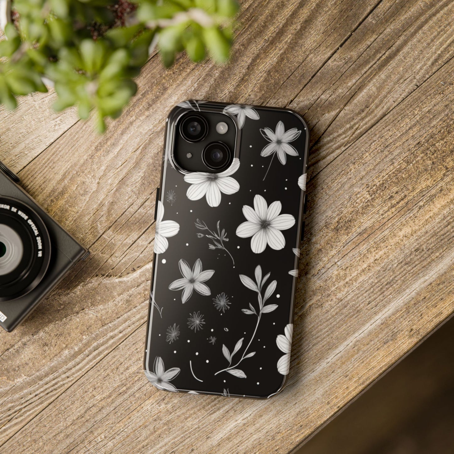 Elegant Floral Tough Phone Case for iPhone 16 15 14 13 12 11 X 8 7 Samsung Galaxy S24 S23 S22 S21