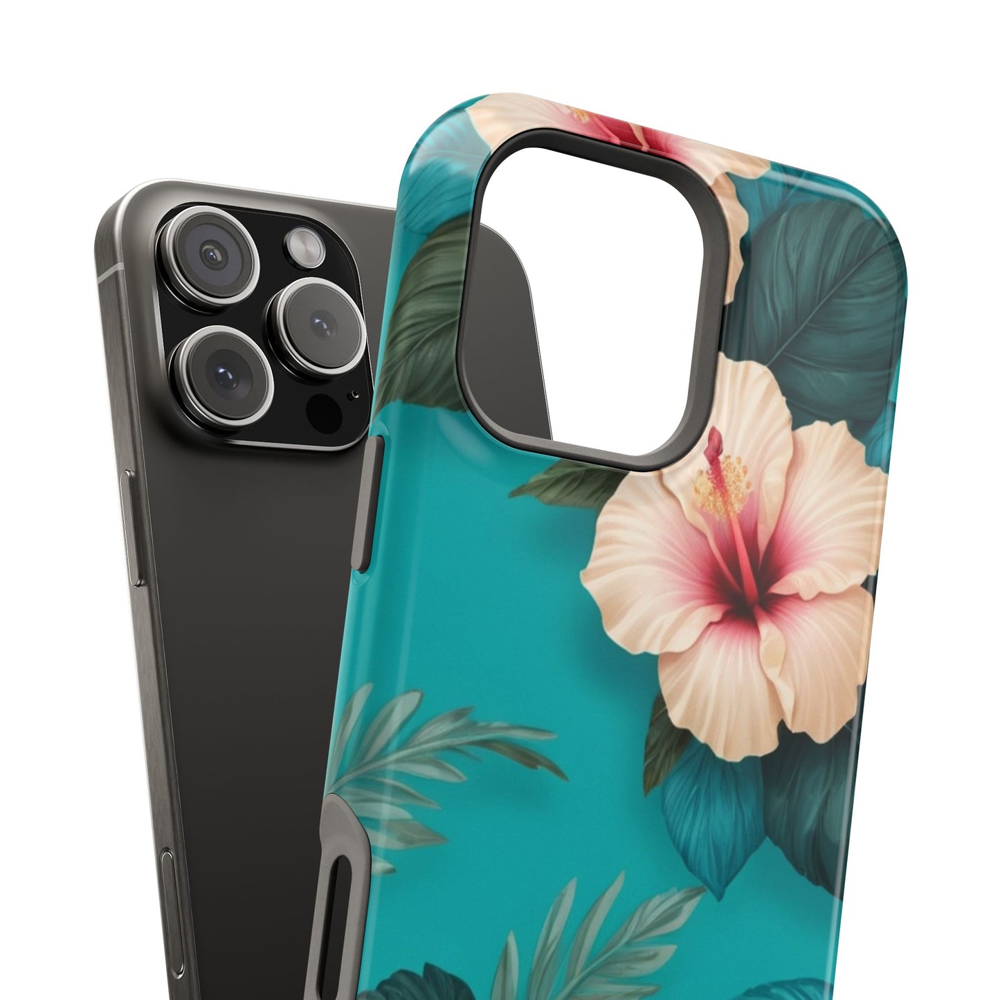Tropical Floral Magnetic Tough Phone Case for iPhone 16 15 14 13