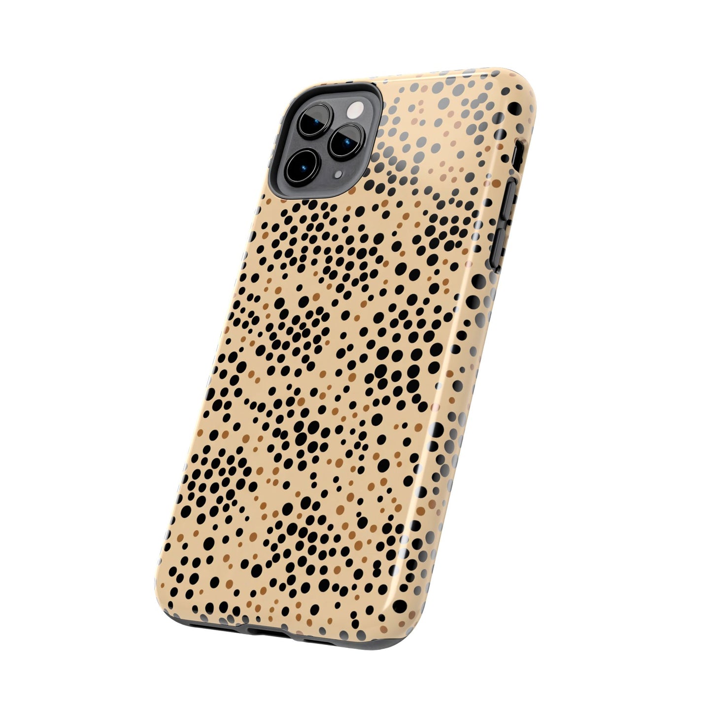 Tan and Black Dot Tough Phone Case