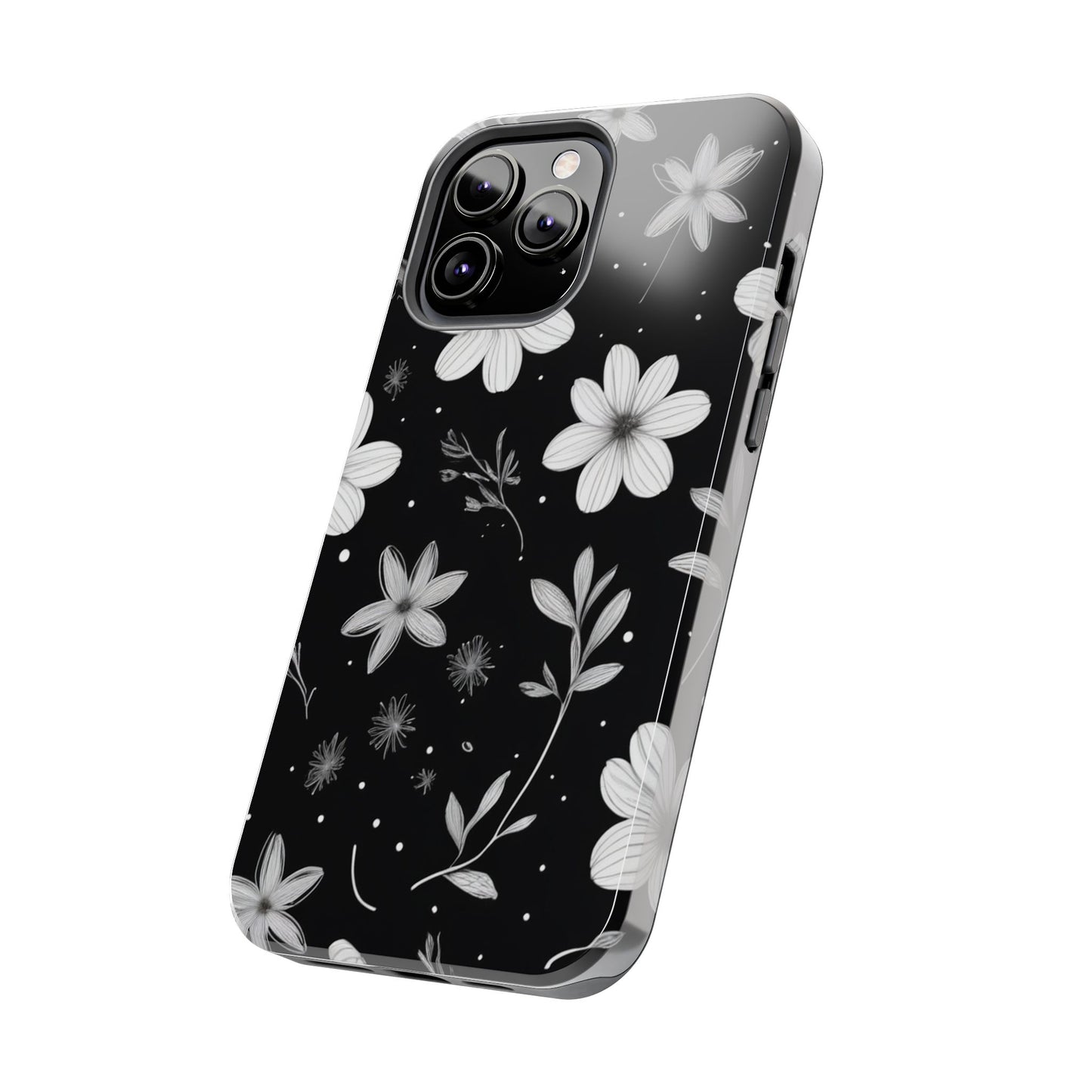 Elegant Floral Tough Phone Case for iPhone 16 15 14 13 12 11 X 8 7 Samsung Galaxy S24 S23 S22 S21