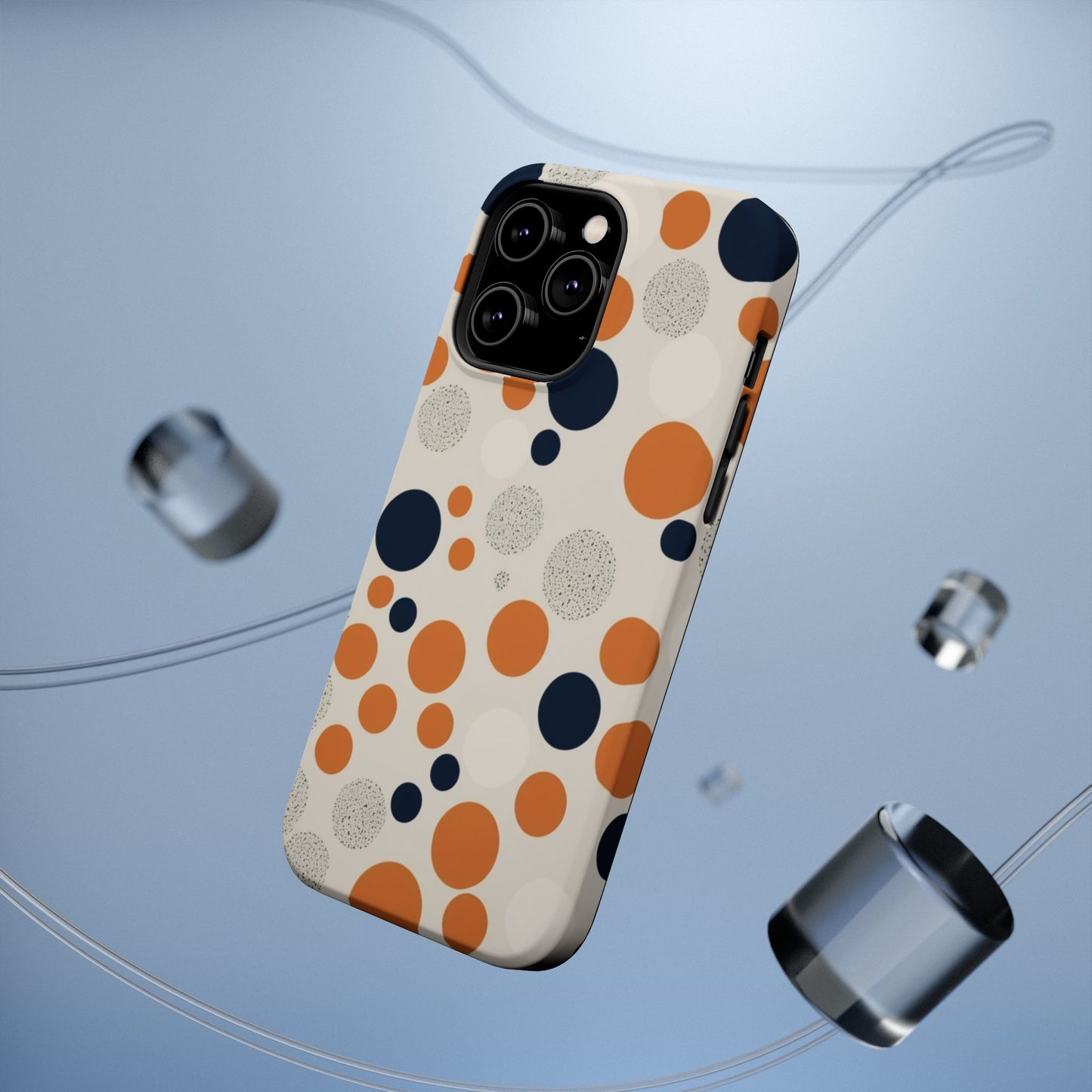 Orange Polka Dot Magnetic Phone Case