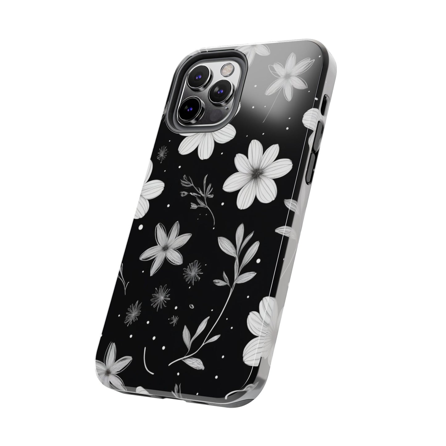 Elegant Floral Tough Phone Case for iPhone 16 15 14 13 12 11 X 8 7 Samsung Galaxy S24 S23 S22 S21