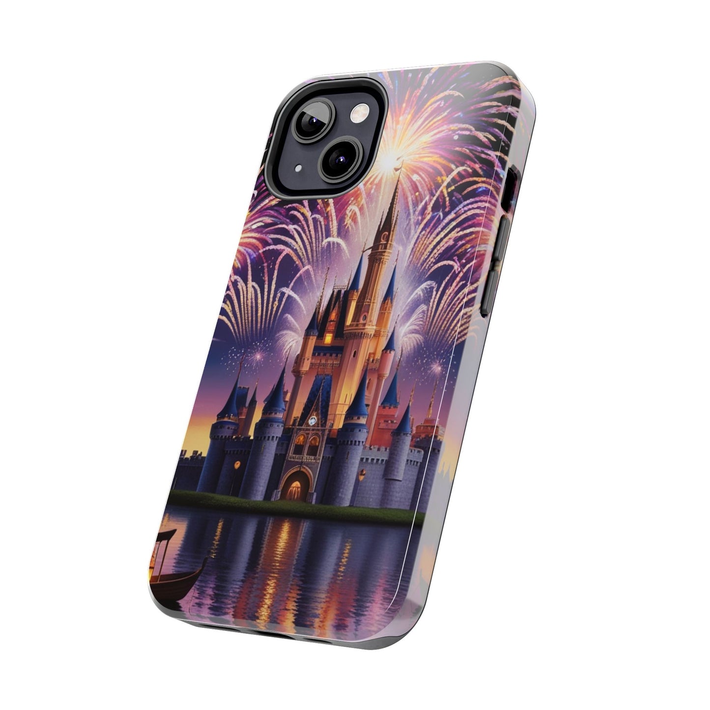 Magical Castle and Fireworks Tough Phone Case for iPhone 16 15 14 13 12 11 X 8 7 Samsung Galaxy S24 S23 S22 S21