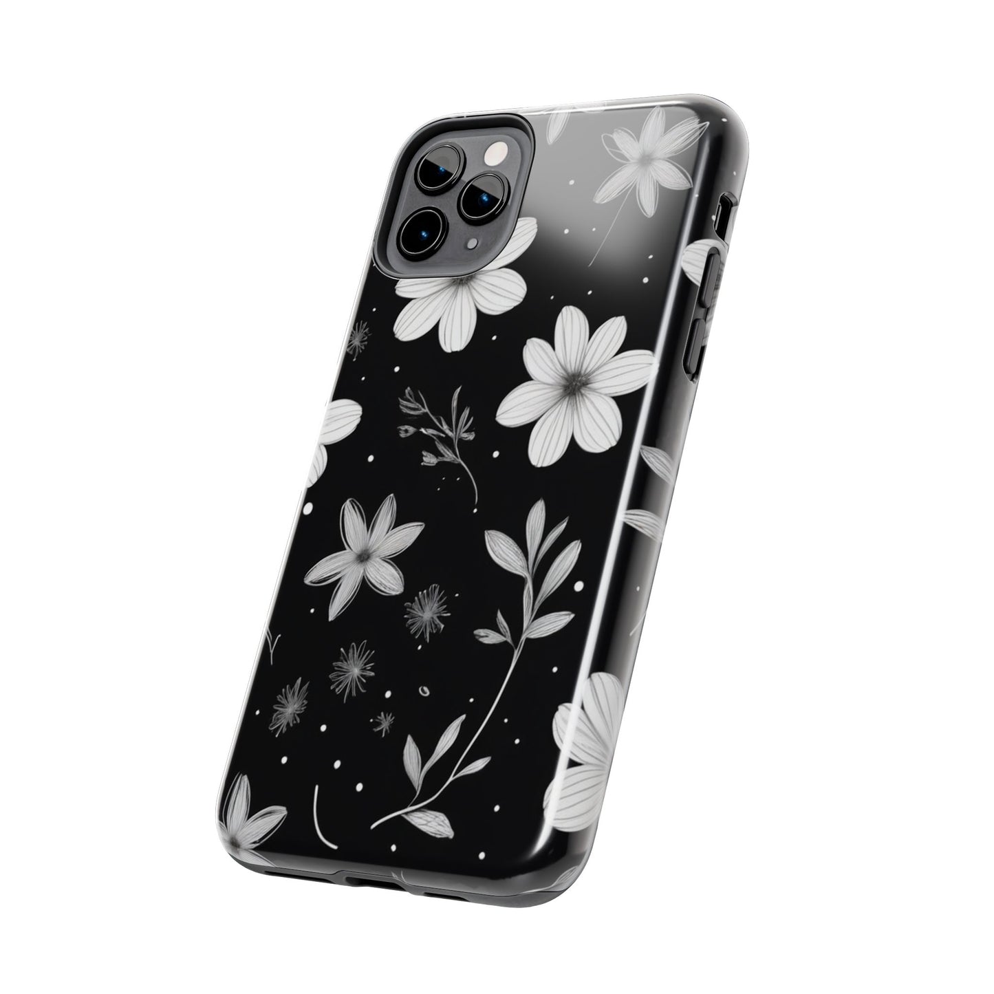 Elegant Floral Tough Phone Case for iPhone 16 15 14 13 12 11 X 8 7 Samsung Galaxy S24 S23 S22 S21