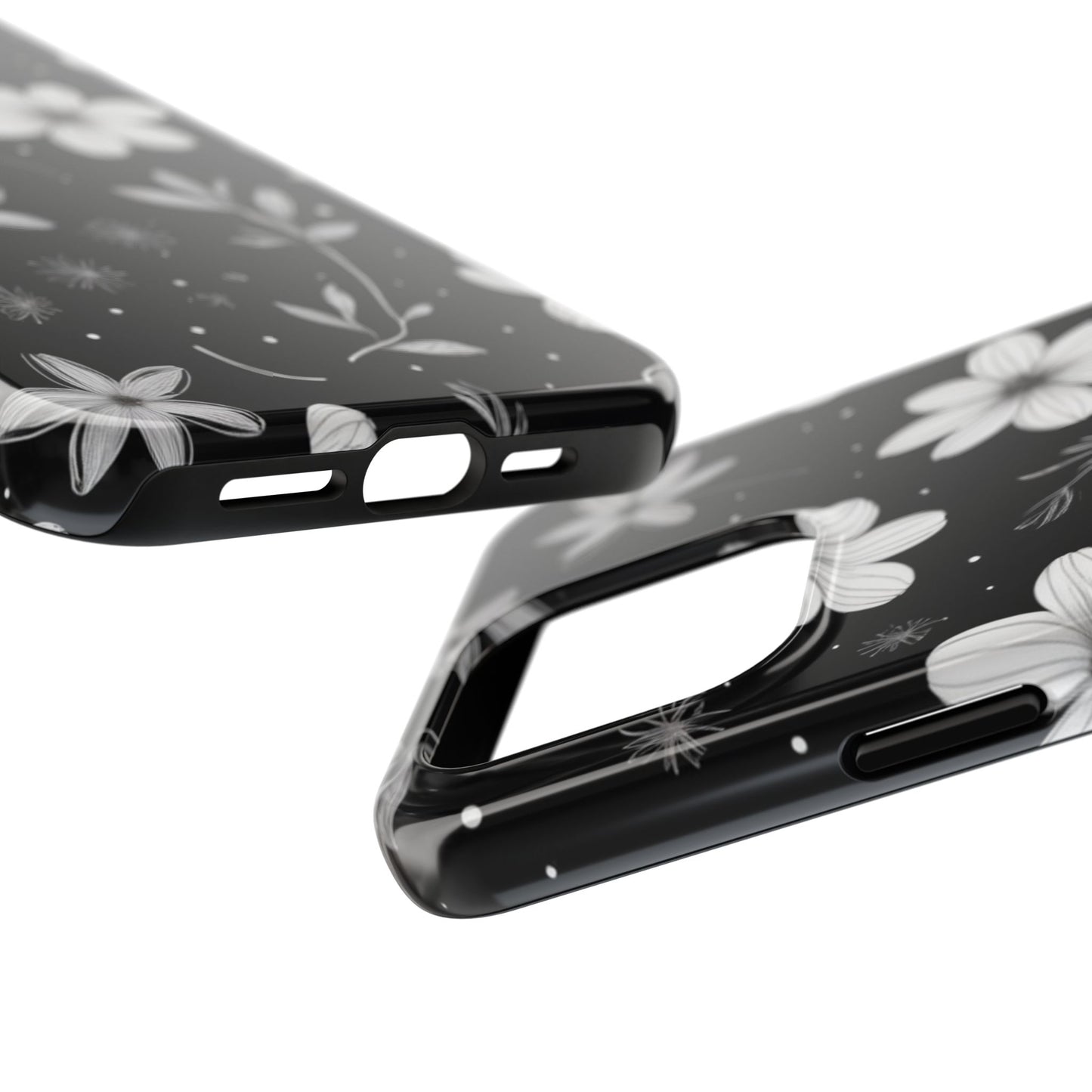 Elegant Floral Tough Phone Case for iPhone 16 15 14 13 12 11 X 8 7 Samsung Galaxy S24 S23 S22 S21