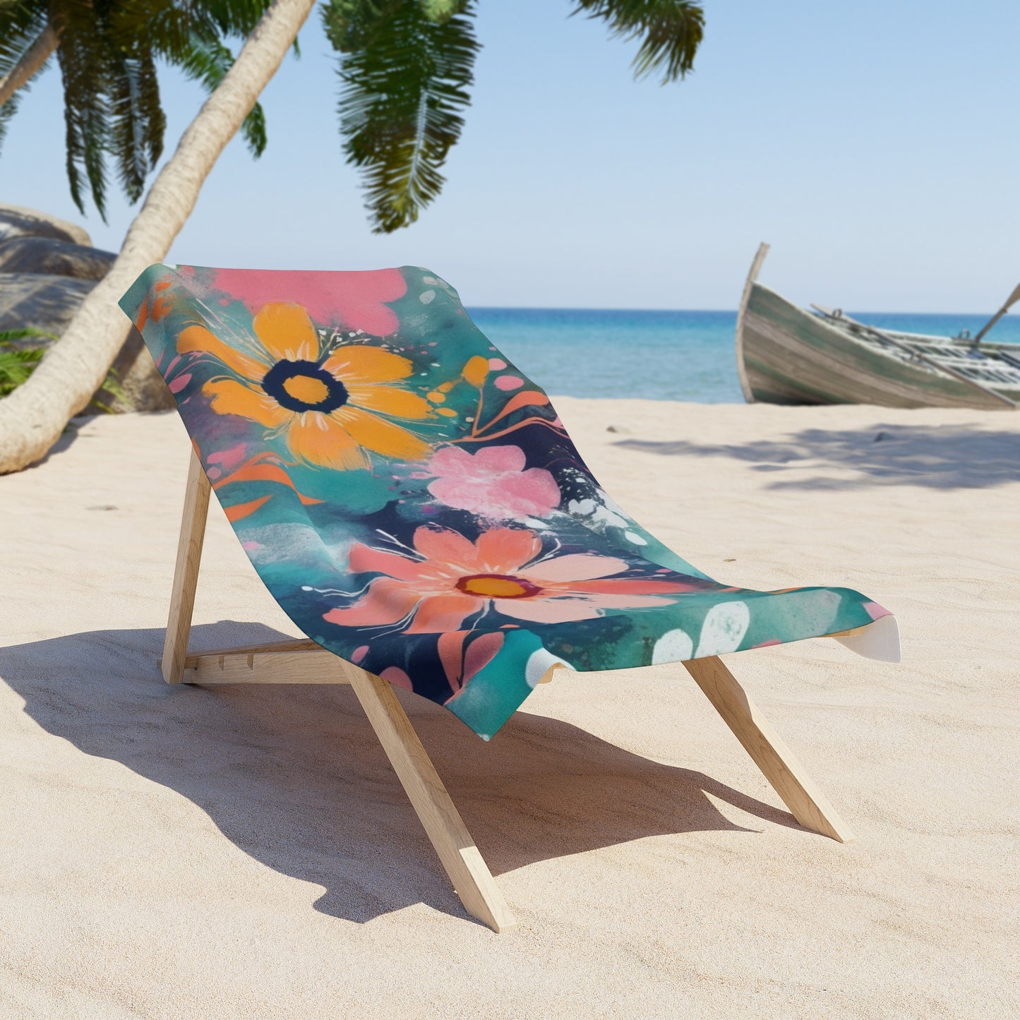 Floral Beach Towel