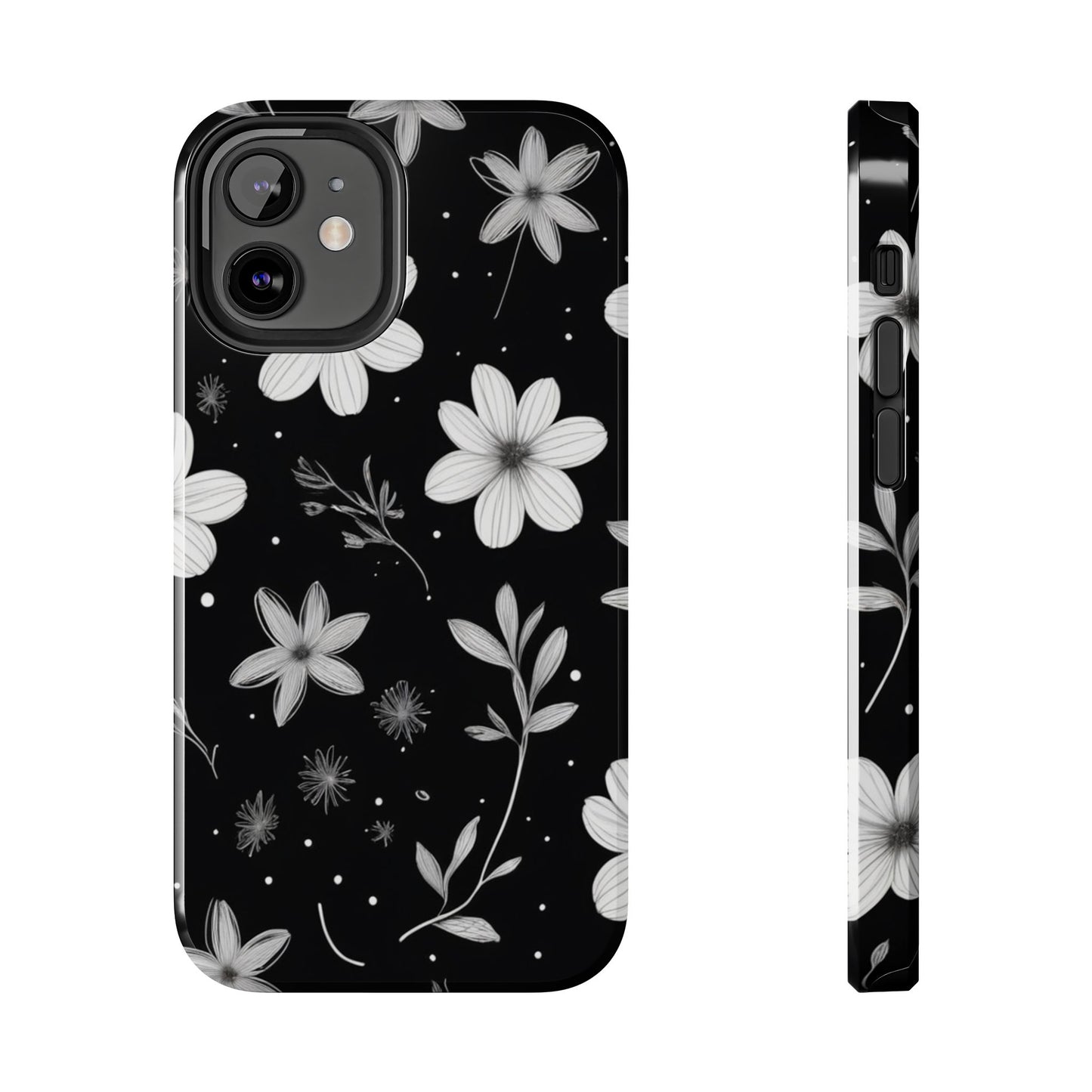 Elegant Floral Tough Phone Case for iPhone 16 15 14 13 12 11 X 8 7 Samsung Galaxy S24 S23 S22 S21