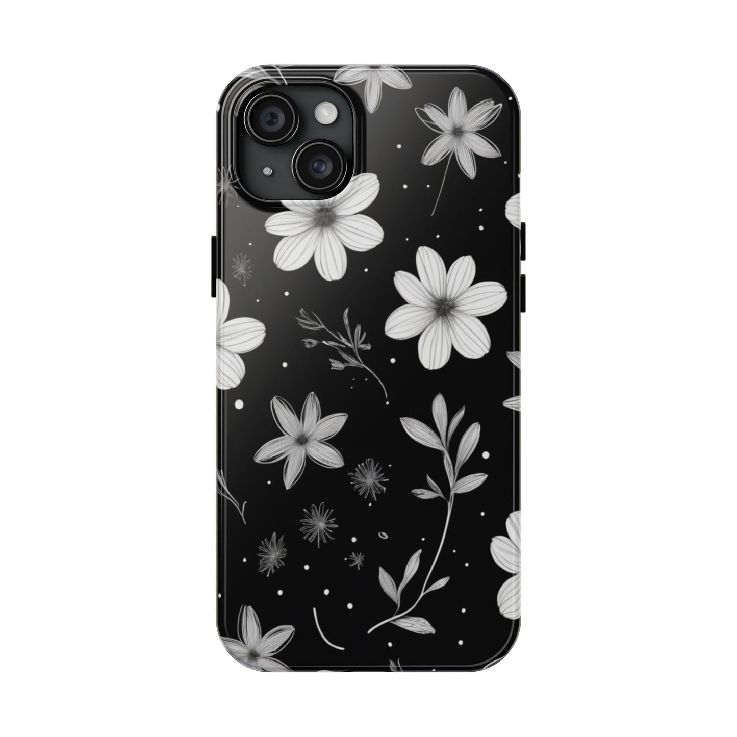 Elegant Floral Tough Phone Case for iPhone 16 15 14 13 12 11 X 8 7 Samsung Galaxy S24 S23 S22 S21