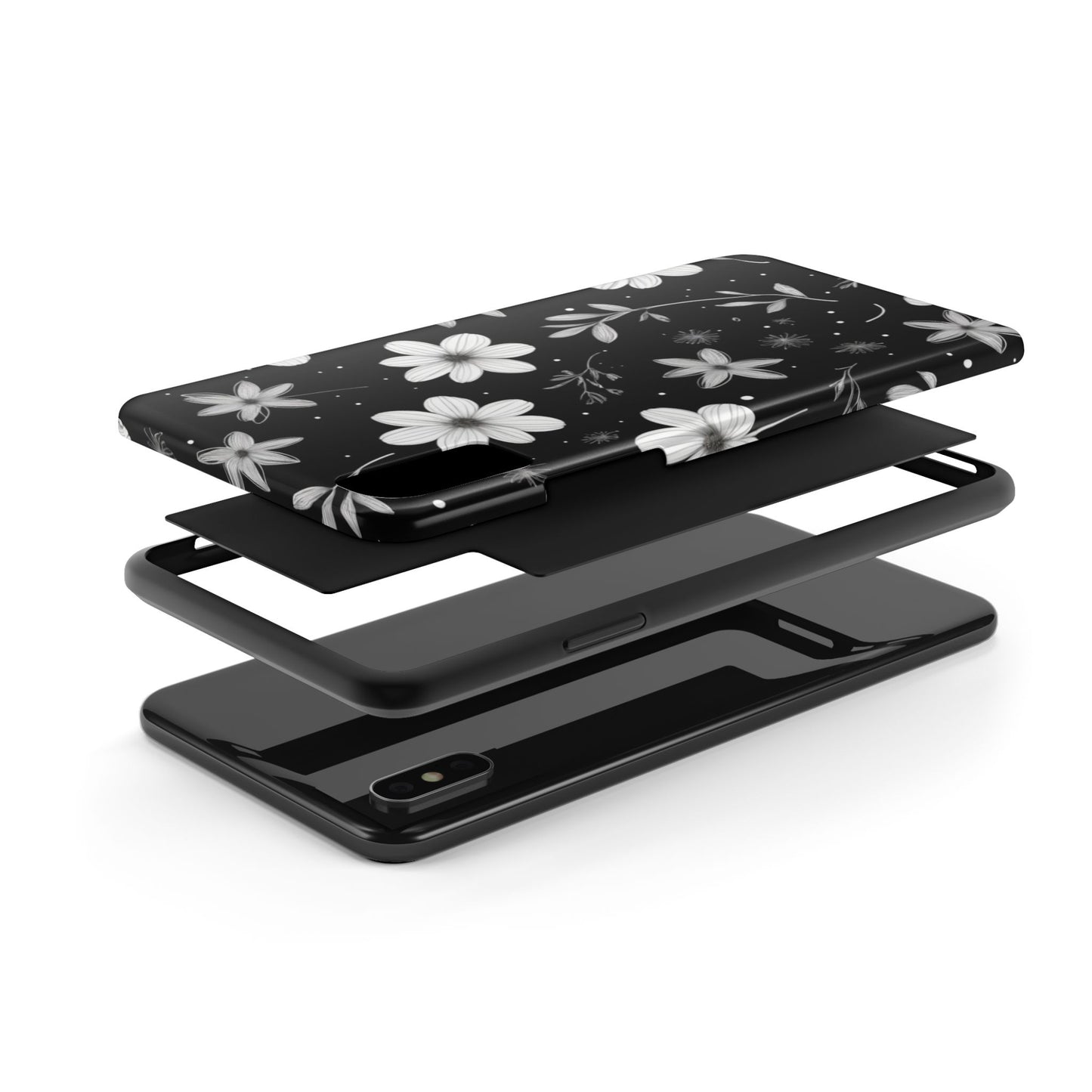 Elegant Floral Tough Phone Case for iPhone 16 15 14 13 12 11 X 8 7 Samsung Galaxy S24 S23 S22 S21