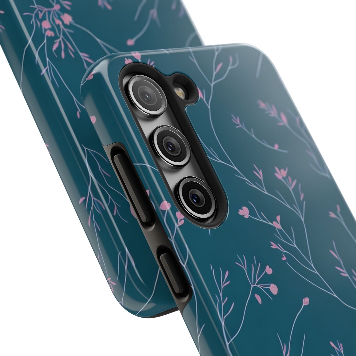 Teal Floral Tough Phone Case