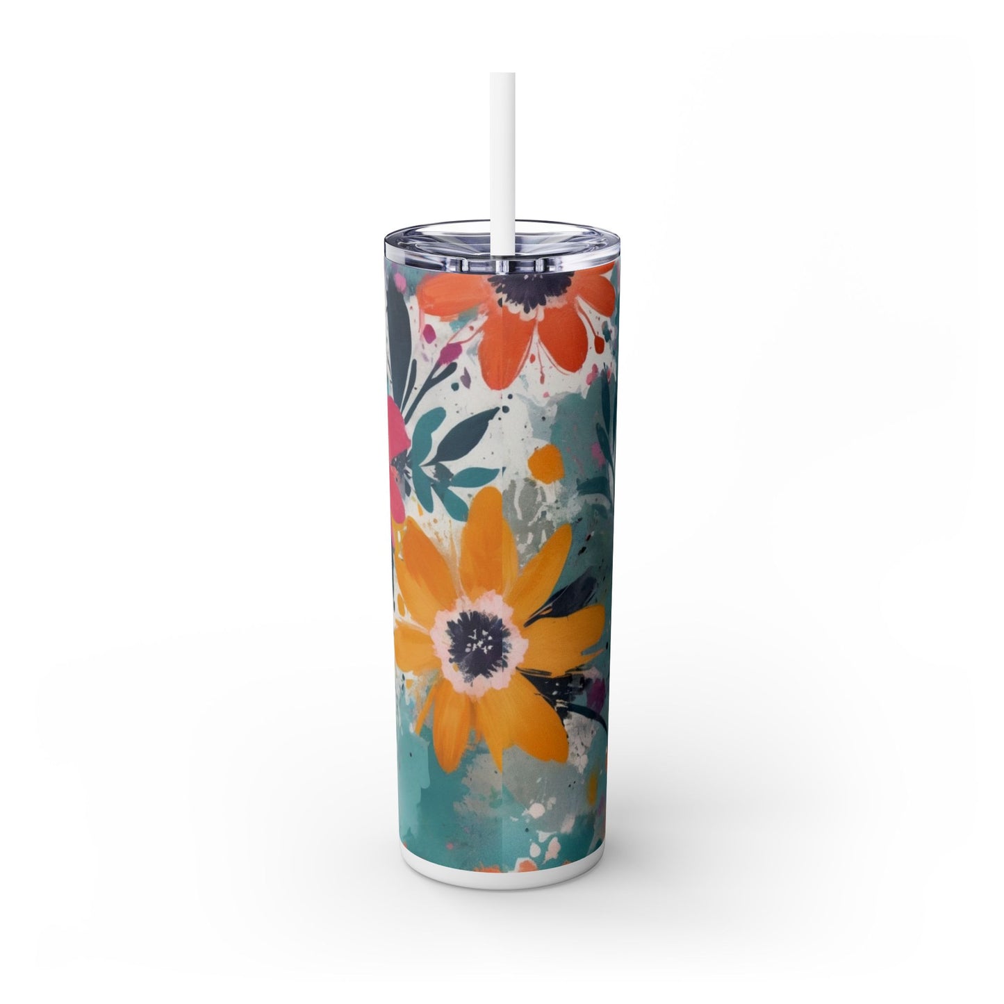 Floral Skinny Tumbler- 20oz