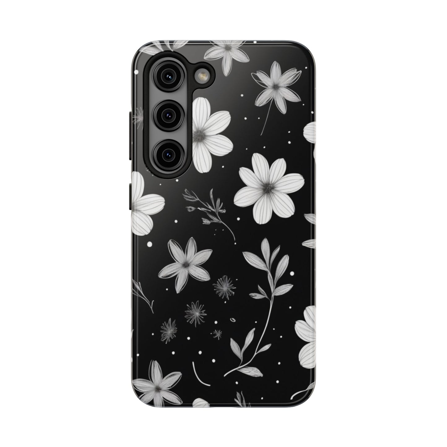 Elegant Floral Tough Phone Case for iPhone 16 15 14 13 12 11 X 8 7 Samsung Galaxy S24 S23 S22 S21