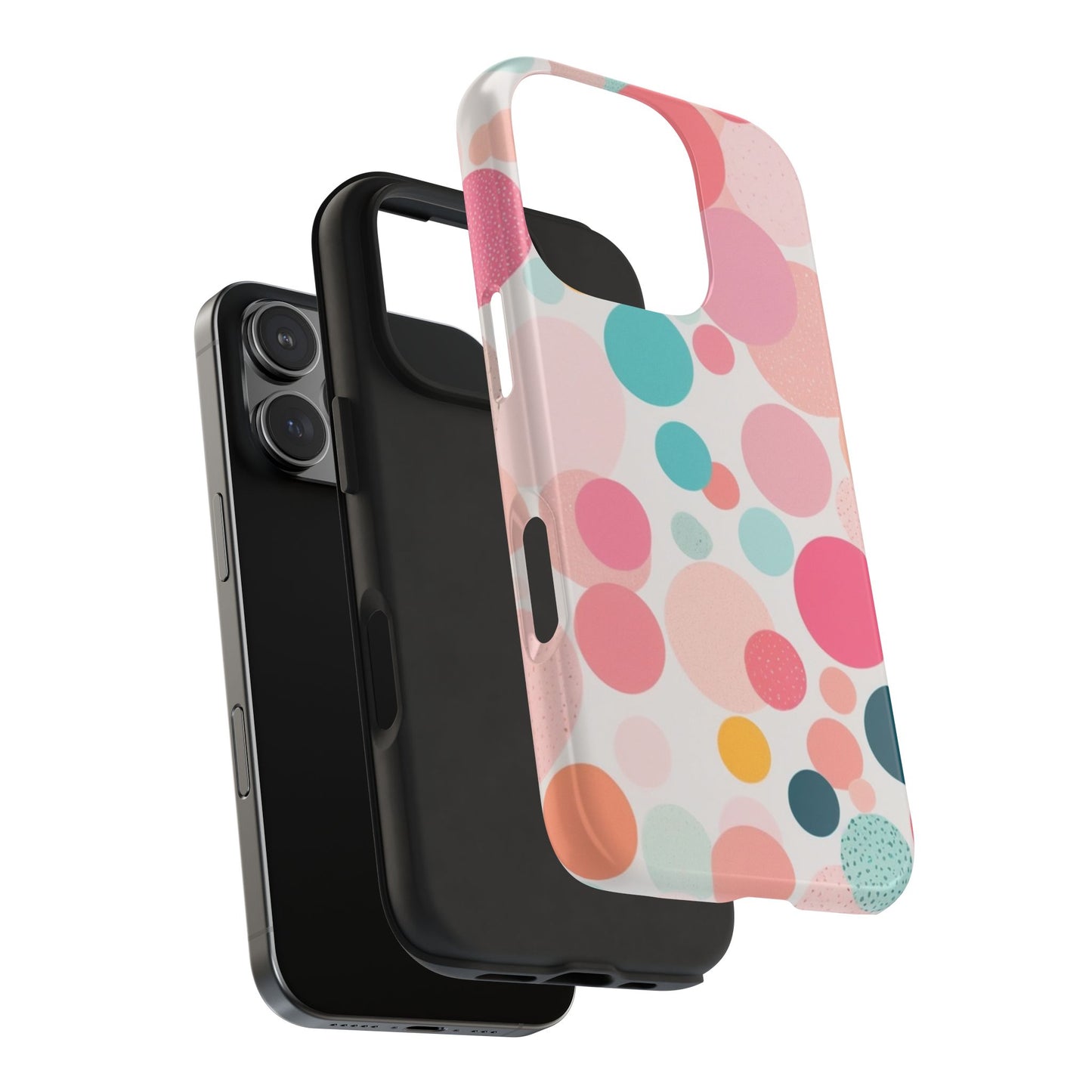 Pink Polka Dot Phone Case for iPhone 16 15 14 13 12 11 X 8 7 Samsung Galaxy S24 S23 S22 S21