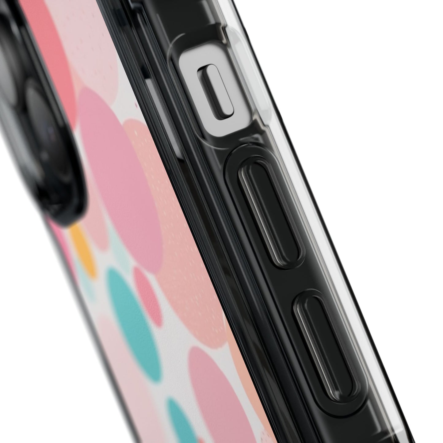 Colorful Polka Dot Magnetic Clear Impact Case for iPhone 16 15 14