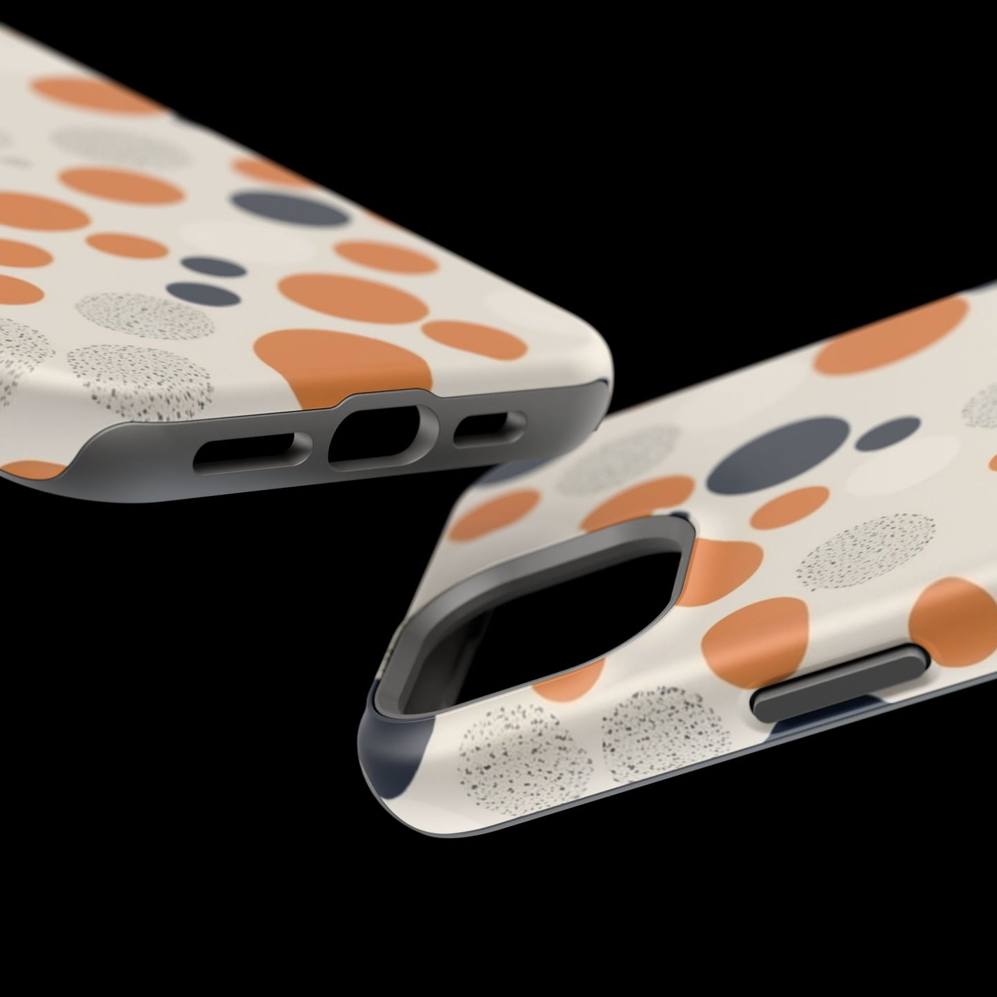 Orange Polka Dot Magnetic Phone Case
