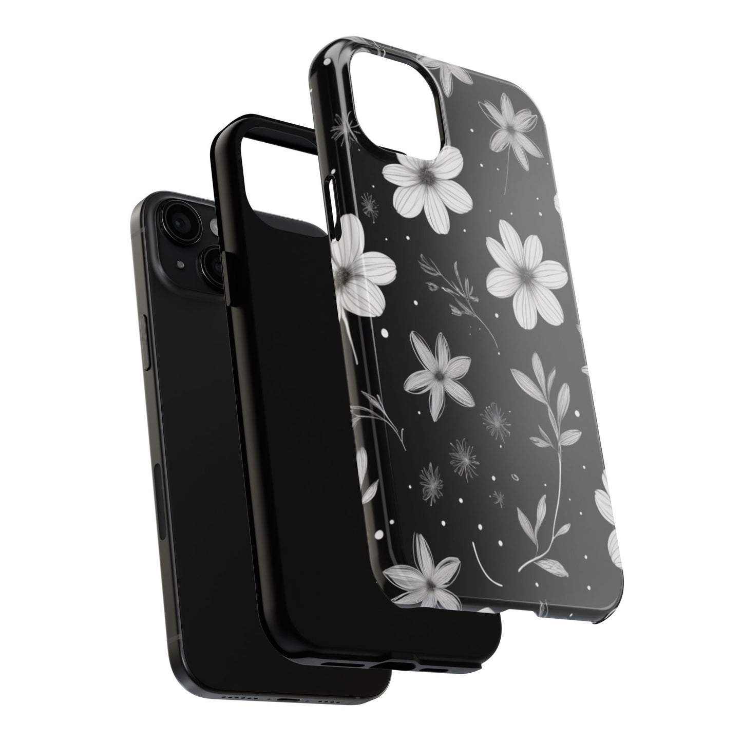 Elegant Floral Tough Phone Case for iPhone 16 15 14 13 12 11 X 8 7 Samsung Galaxy S24 S23 S22 S21